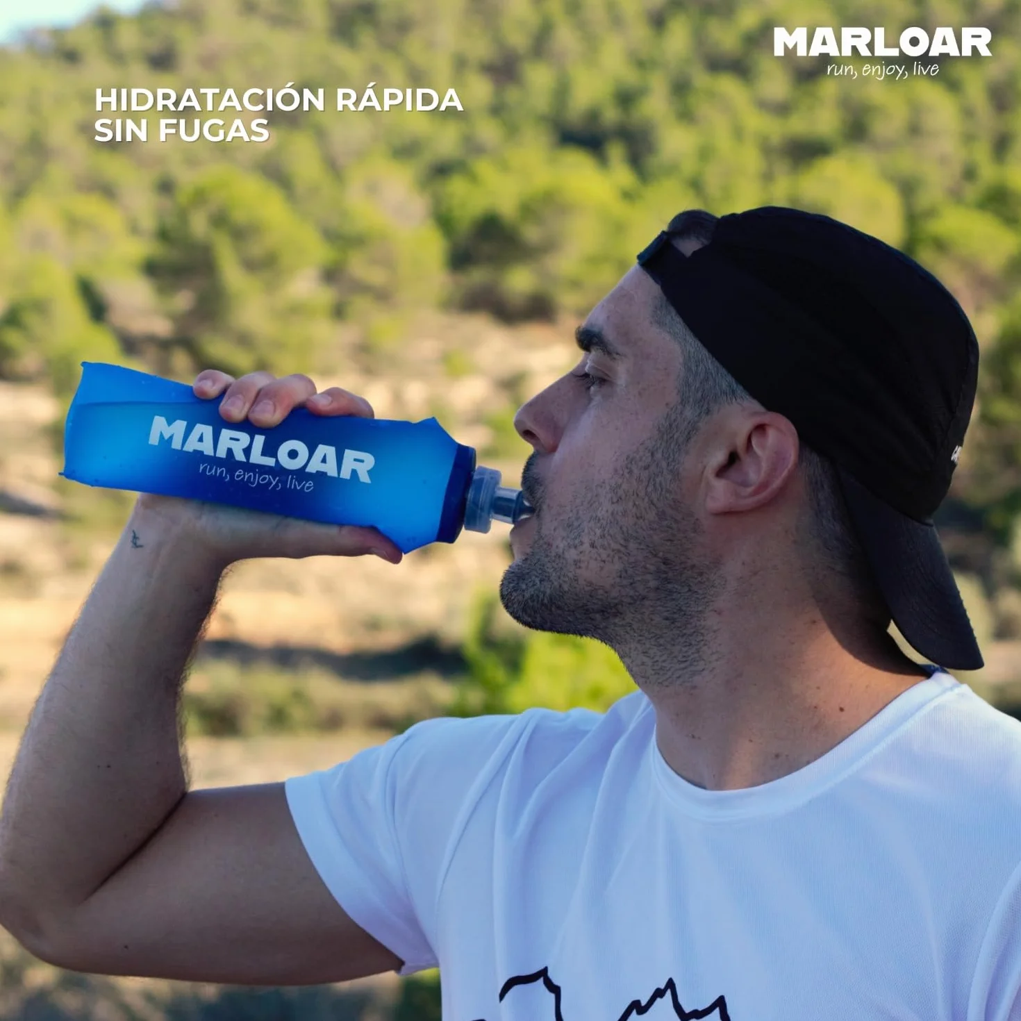 Soft Flask 500ml Botella Plegable Silicona Pack 2 Unidades para Running Trail Running Ciclismo Senderismo BPA Free AZUL 250 ML