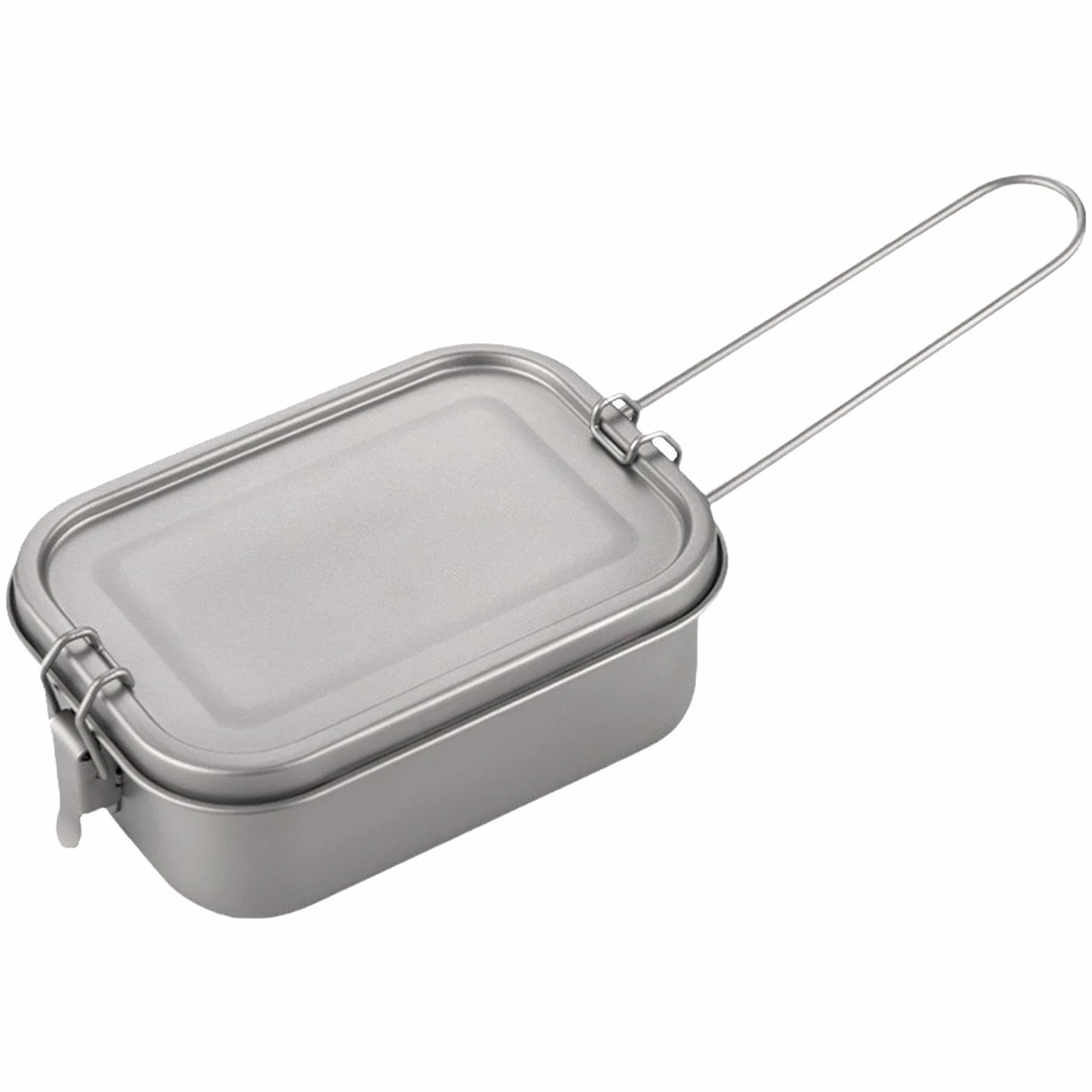de metal | de metal de titanio | Contenedor de | alimentos de metal | plegable con asa plegable, contenedor de alimentos hermético, contenedor de alimentos de calef