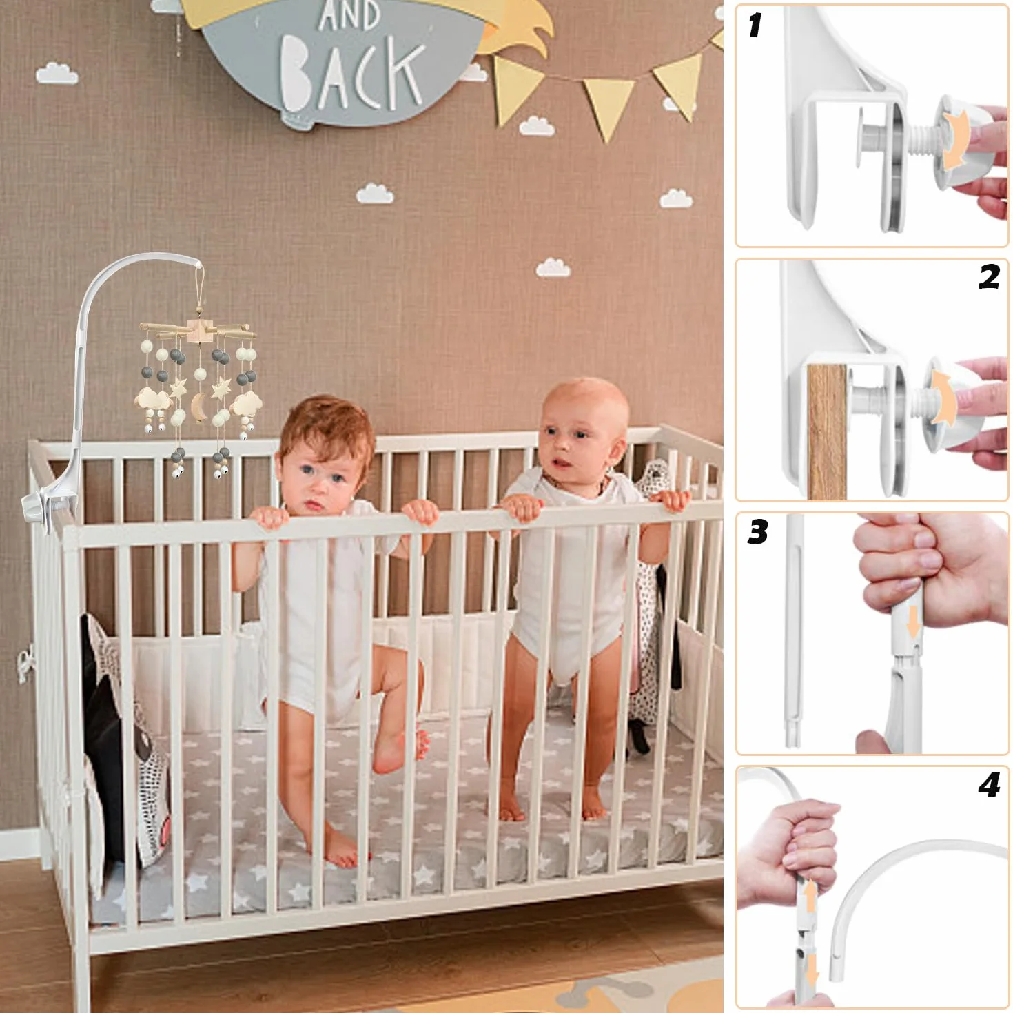 Soporte móvil para cuna de bebé, cambiador portátil