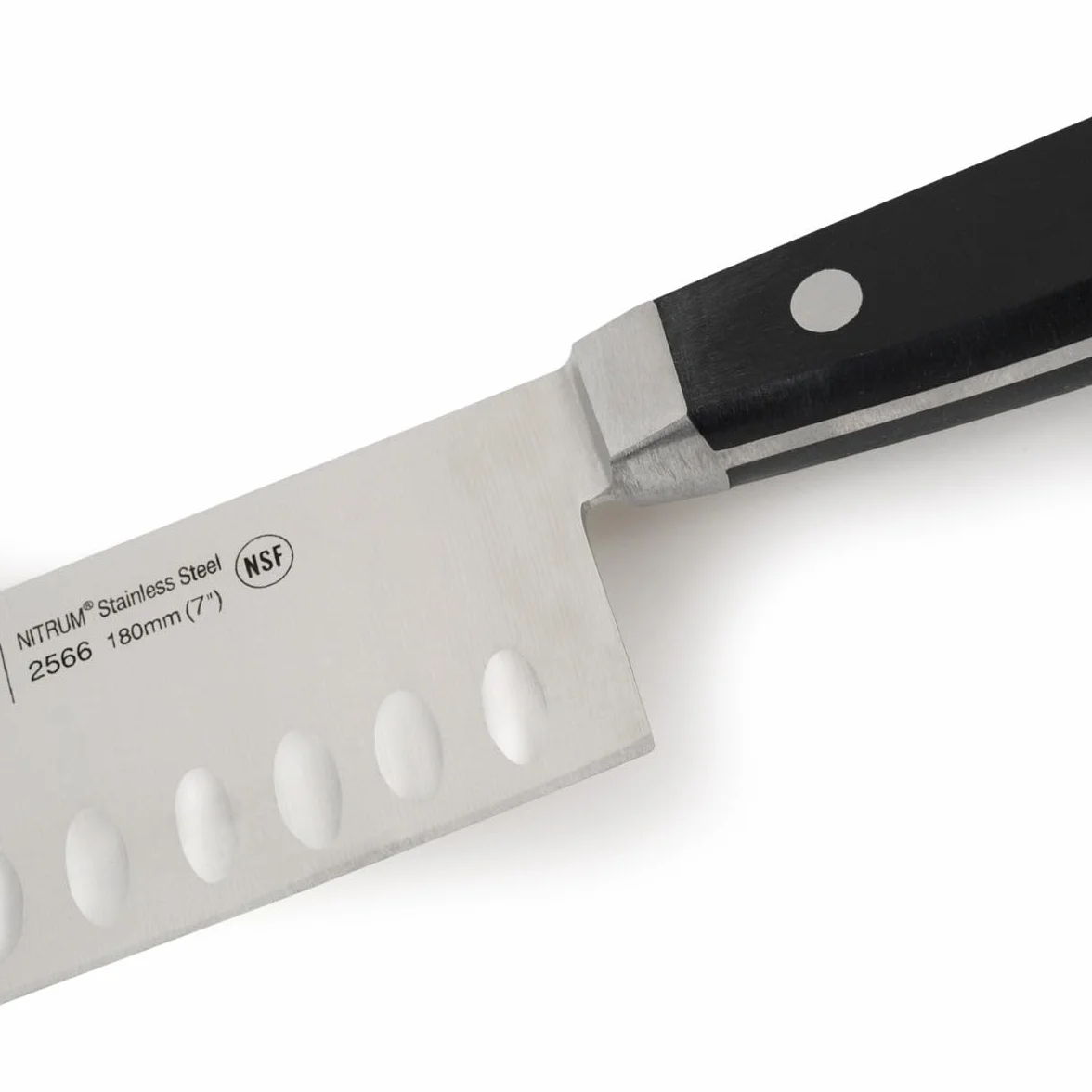 Arcos Serie Clasica - Cuchillo Santoku Cuchillo Asiático - Hoja de Acero Inoxidable Forjado NITRUM 180 mm - Mango de Polioximetileno (POM) Color Negro