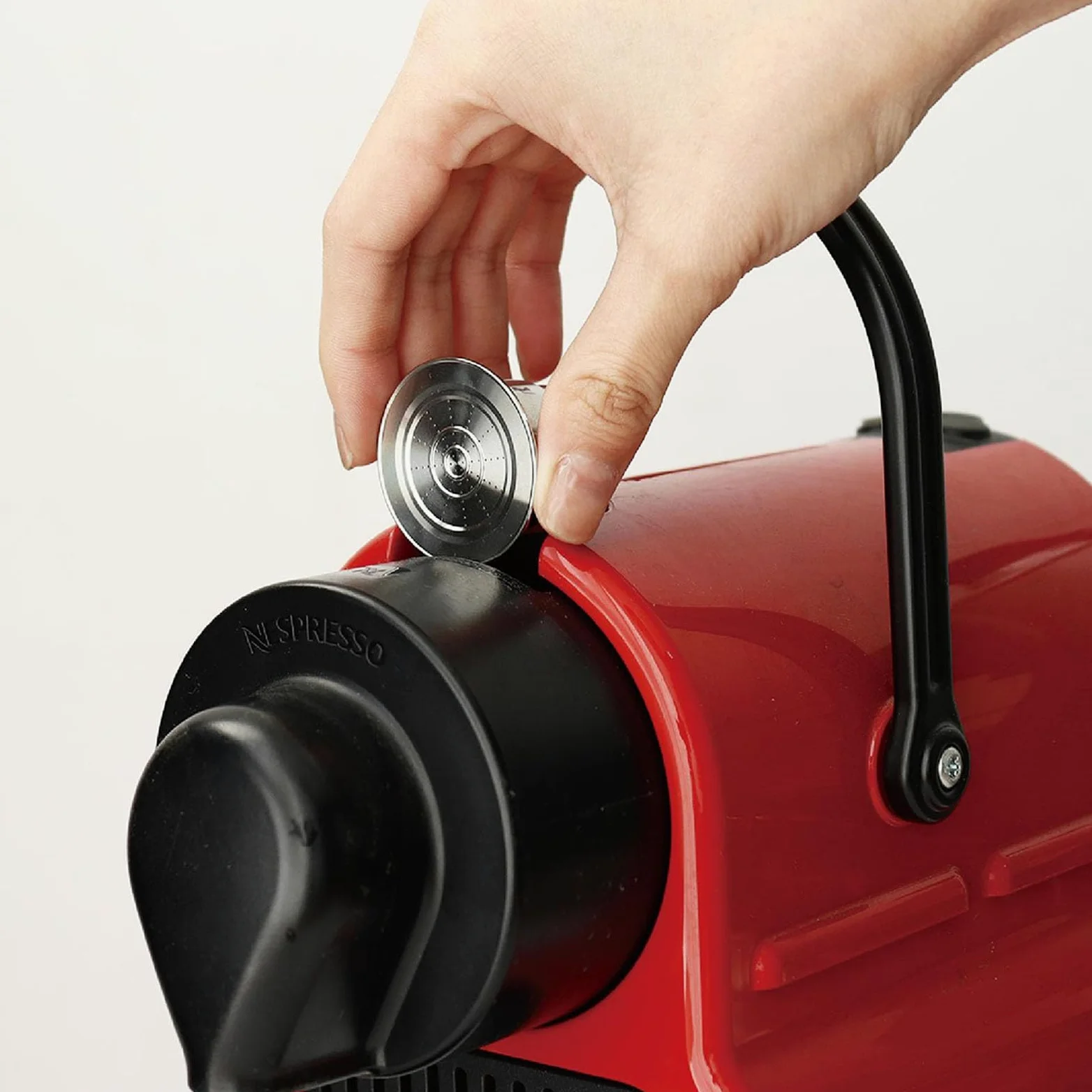 PANGBOER Relleno de café recargable apto para instantáneos de acero inoxidable, cápsulas de regalo de cumpleaños, cápsulas de filtro de taza de concha, cápsulas ecológicas, filtro de cápsulas de acero