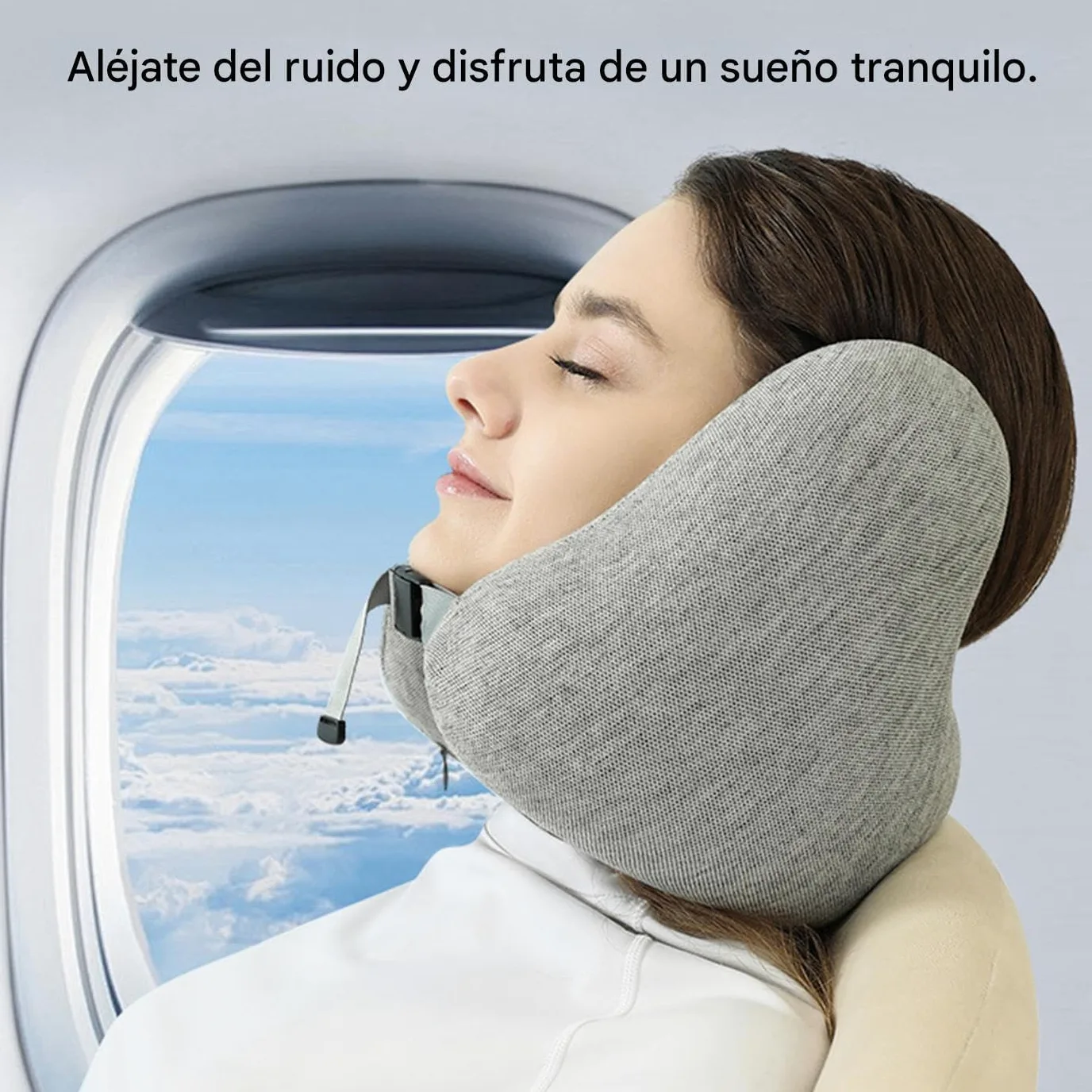 Almohadas De Viaje Para Dormir Almohada Cervical en Forma de U para Viajar | Cojín de Espuma Viscoelástica Transpirable Ergonómico Cómoda con Apoyo para Avión Mochilero Auto Cama y Acampada