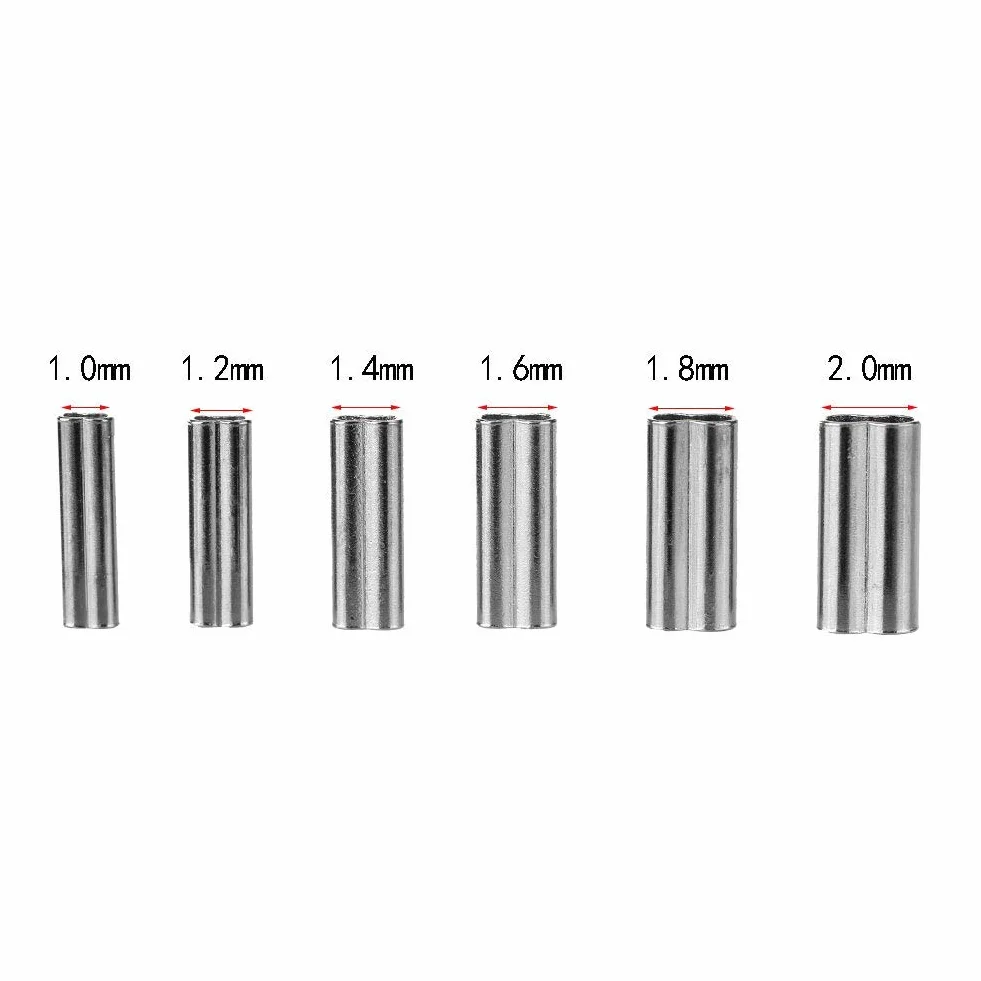 VGEBY 100pcs Mangas de Pesca, Conectores de Tubo de Cobre Dobles 1-2mm