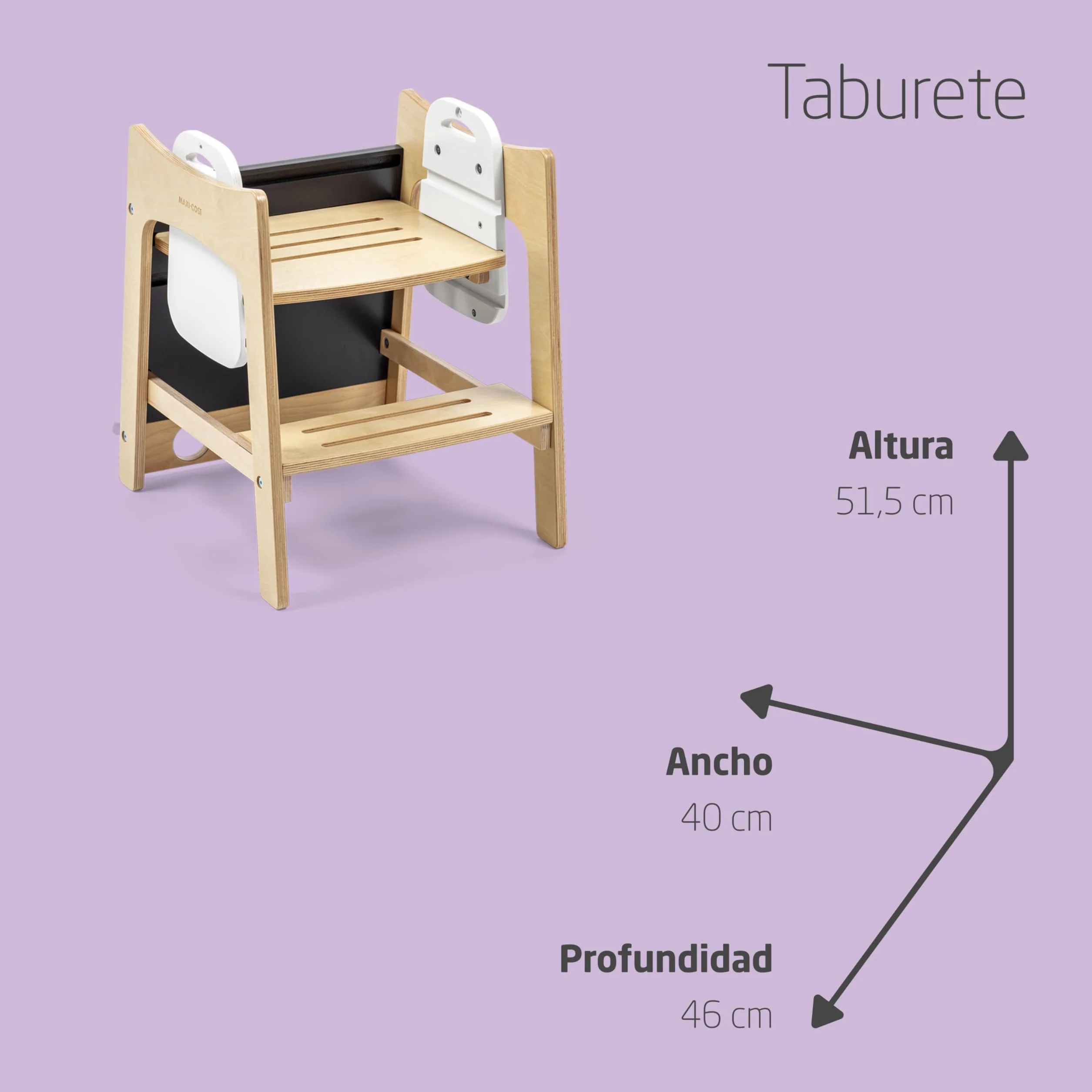 Maxi-Cosi Toucan 3 en 1 Torre Aprendizaje Madera Montessori 1,5-99 Años 10-150kg 3 Alturas FSC 100% Madera Certificada