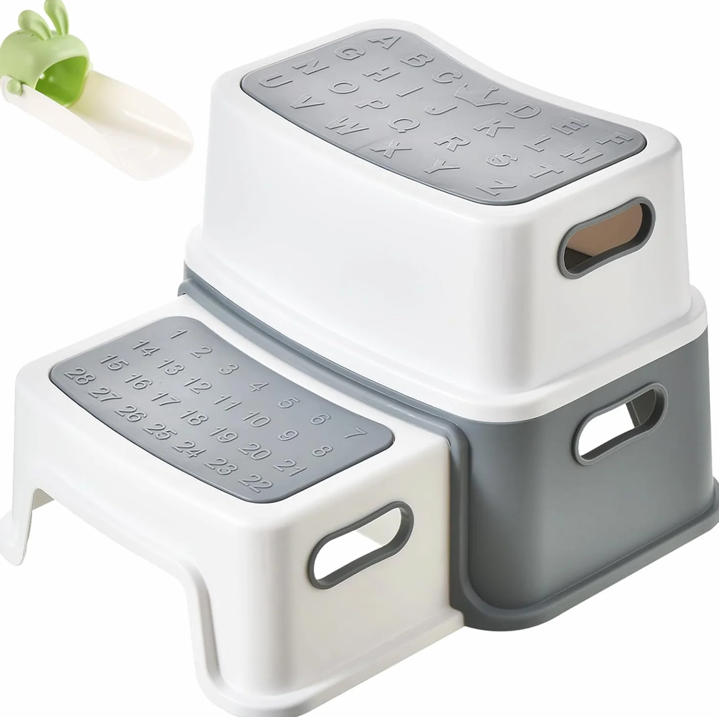 UCAMP Taburete Infantil 2 Peldaños Antideslizante para Baño y Lavabo