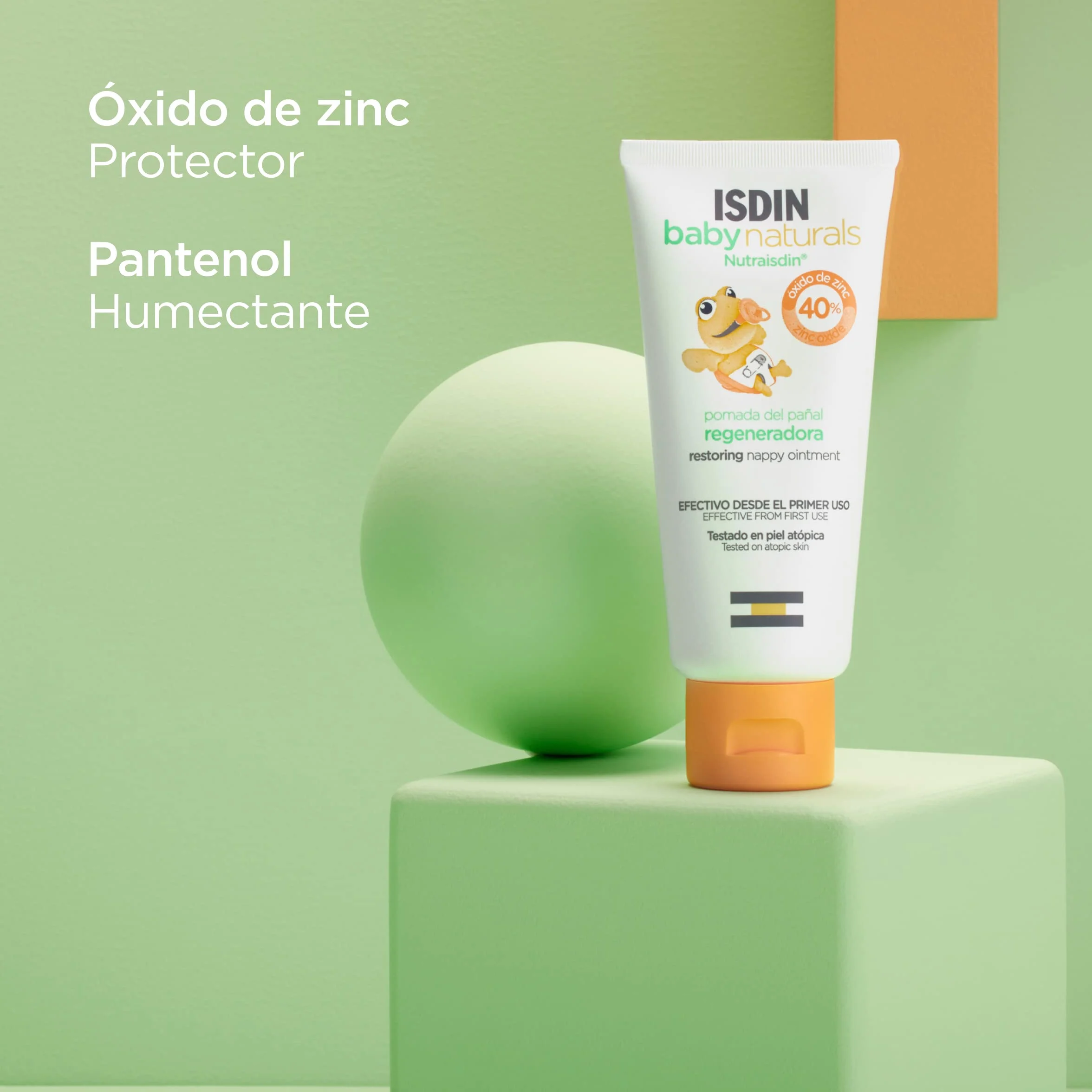 ISDIN Nutraisdin Baby Naturals Pomada del Pañal Regeneradora, Crema con 40% Zinc