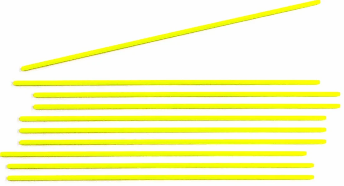 Tubos de Pesca Negro/Amarillo 20 cm Rectos para Terminales de Cebo