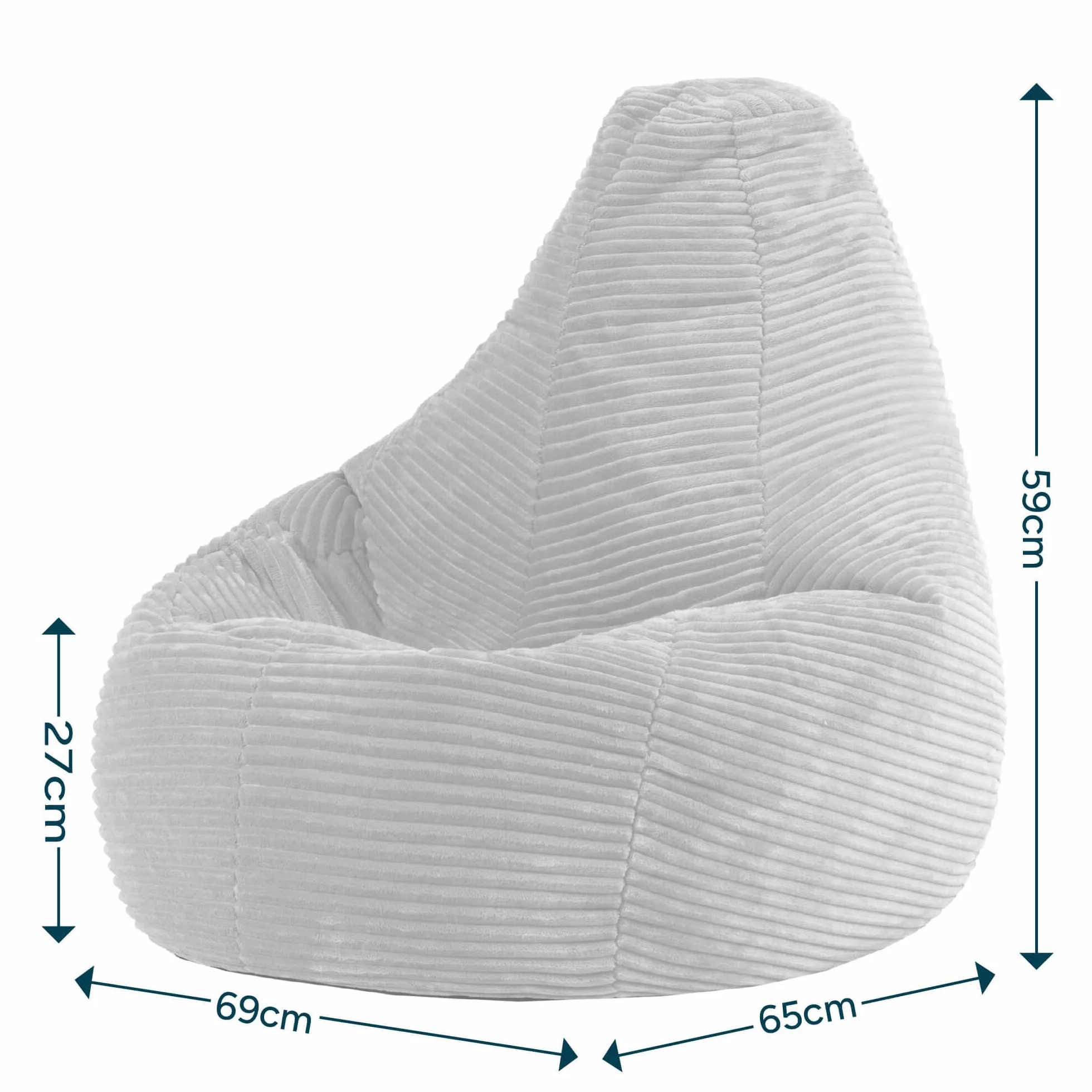Icon Dalton Puff Infantil, Suaves y Cómodos Tela de Pana, Puff con Relleno Includio, Sillas Infantiles, Sillon Niños Infantil para Decoracion Habitacion Niña o Niño, Piedra Beige