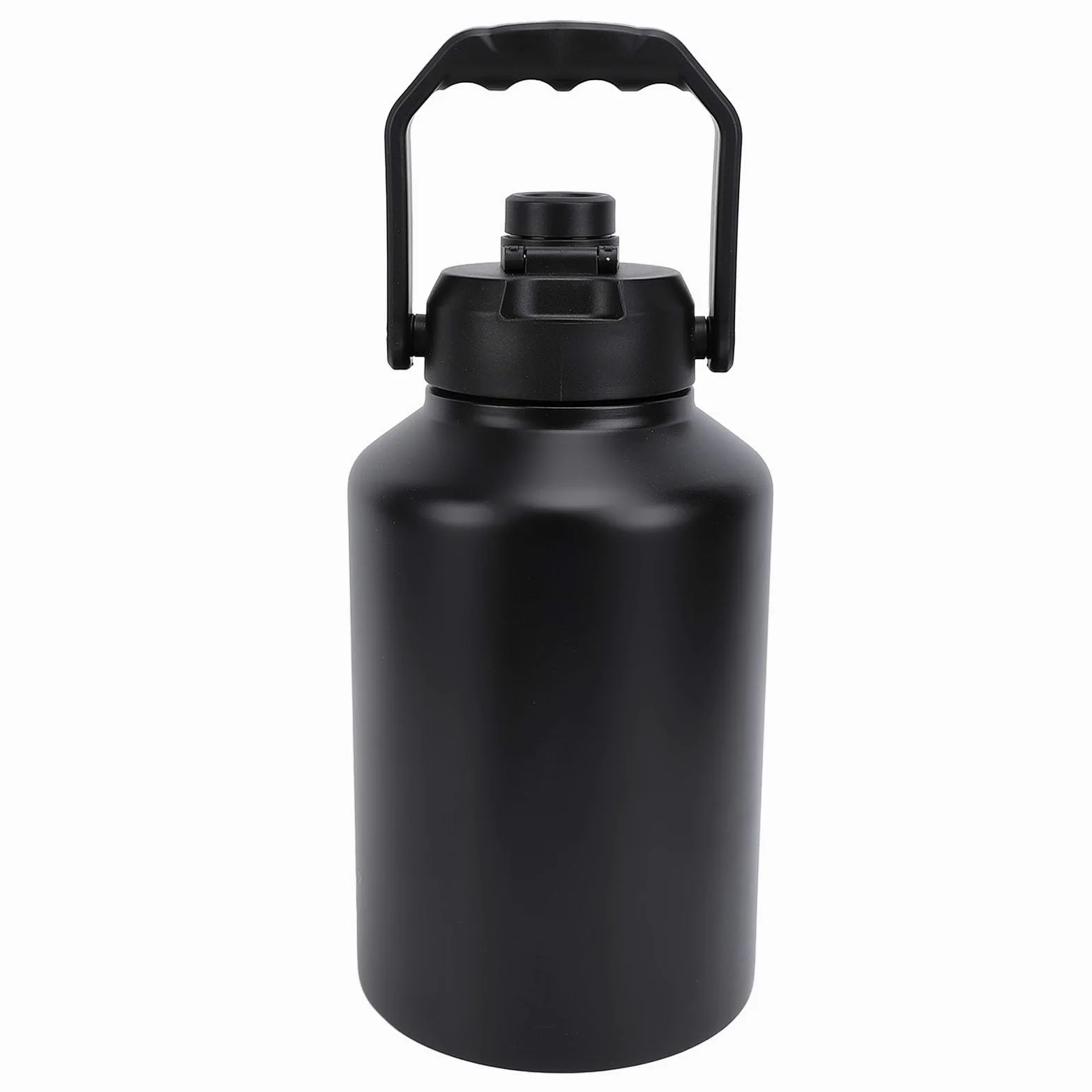 Yctze Botella Deportiva con Aislamiento Doble W de Acero Inoxidable de 3,8 L de Color Caqui para Entrenamientos en Cámara Al Aire libre: Botella para actividades. (BLACK)