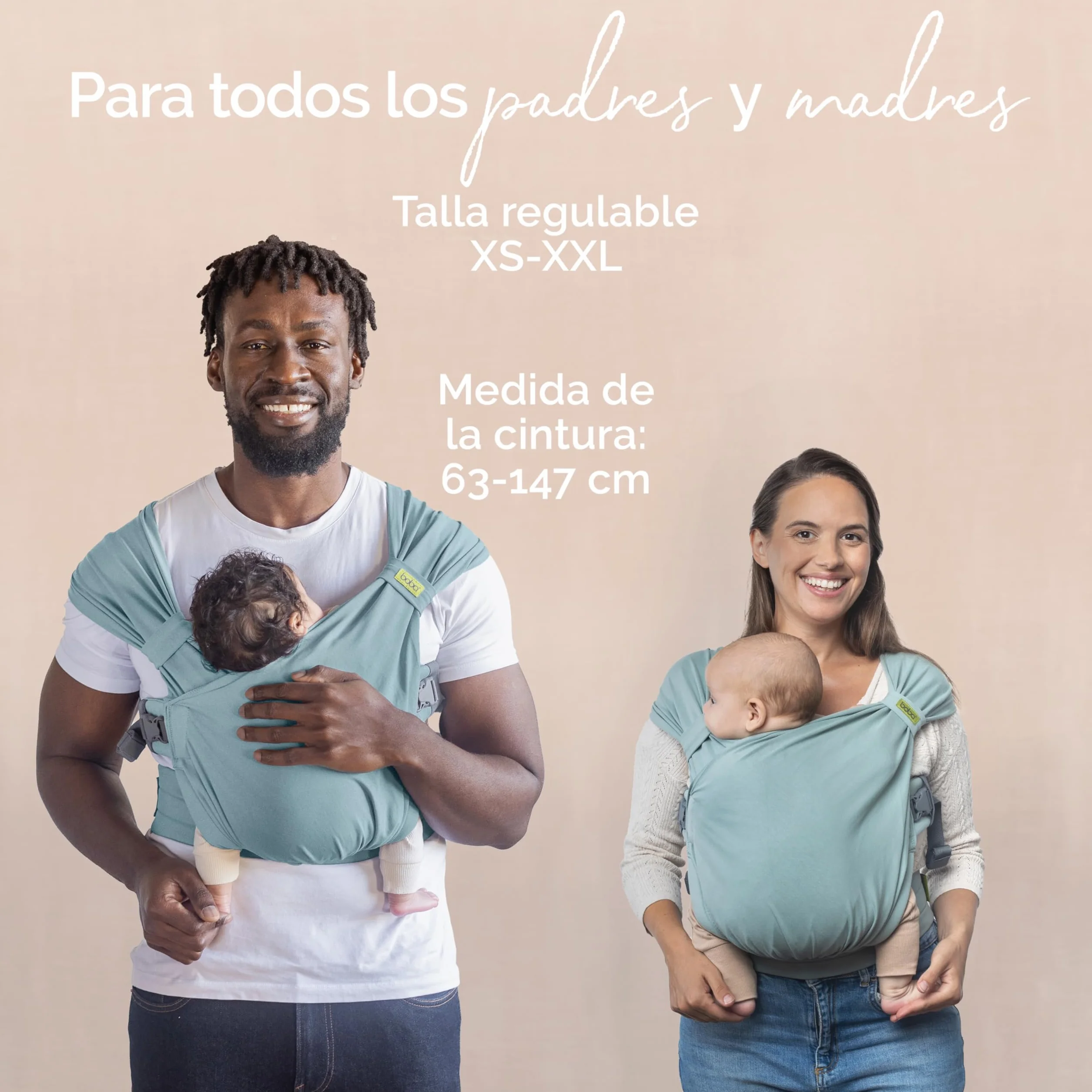 Boba Bliss Portabebés Ergonómica Mochila 2 en 1, 3-15kg Sea Mist