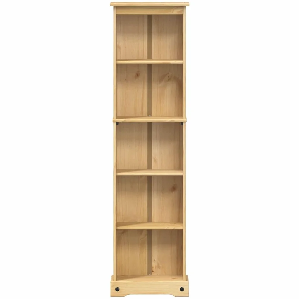 Estantería de madera maciza de pino con soporte de pared - Estantería decorativa con espacio de almacenamiento para libros, revistas y artículos decorativos en diseño rústico