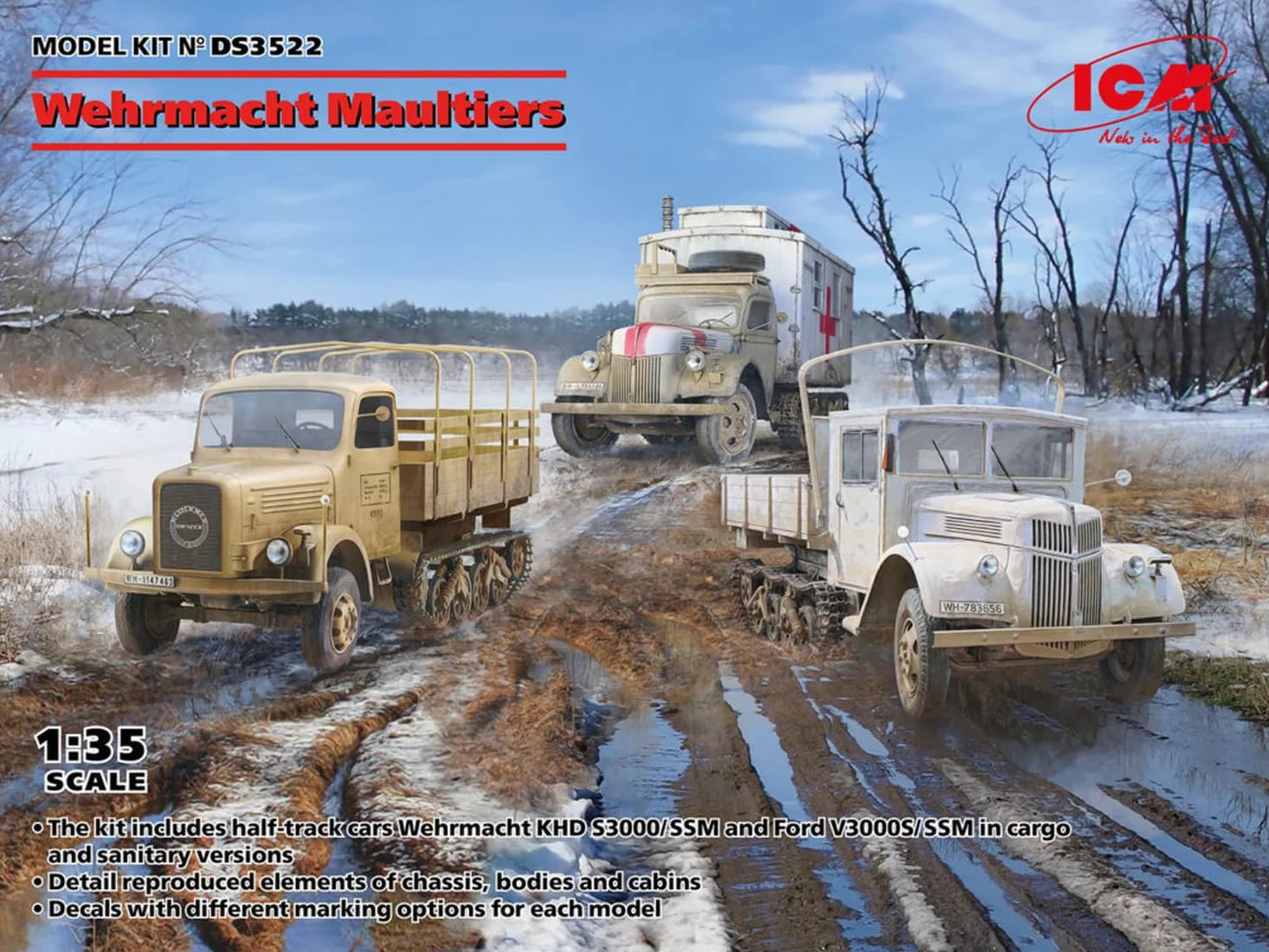 (ICMDS3522) - ICM 1:35 - Wehrmacht Maultiers