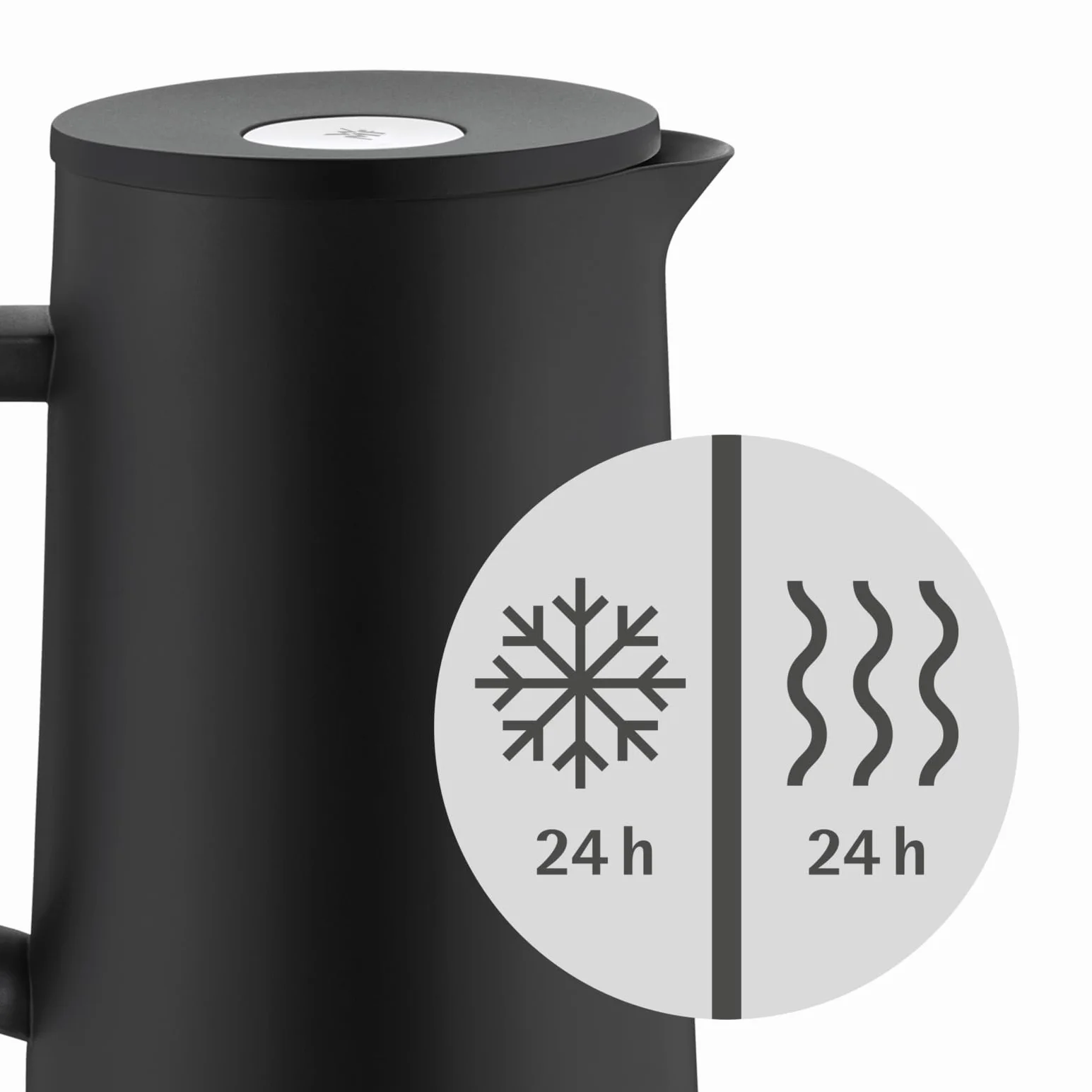 WMF Impulse - Jarra Térmica, 1L; Termo con mantimienot de Calor y frío Color Negro