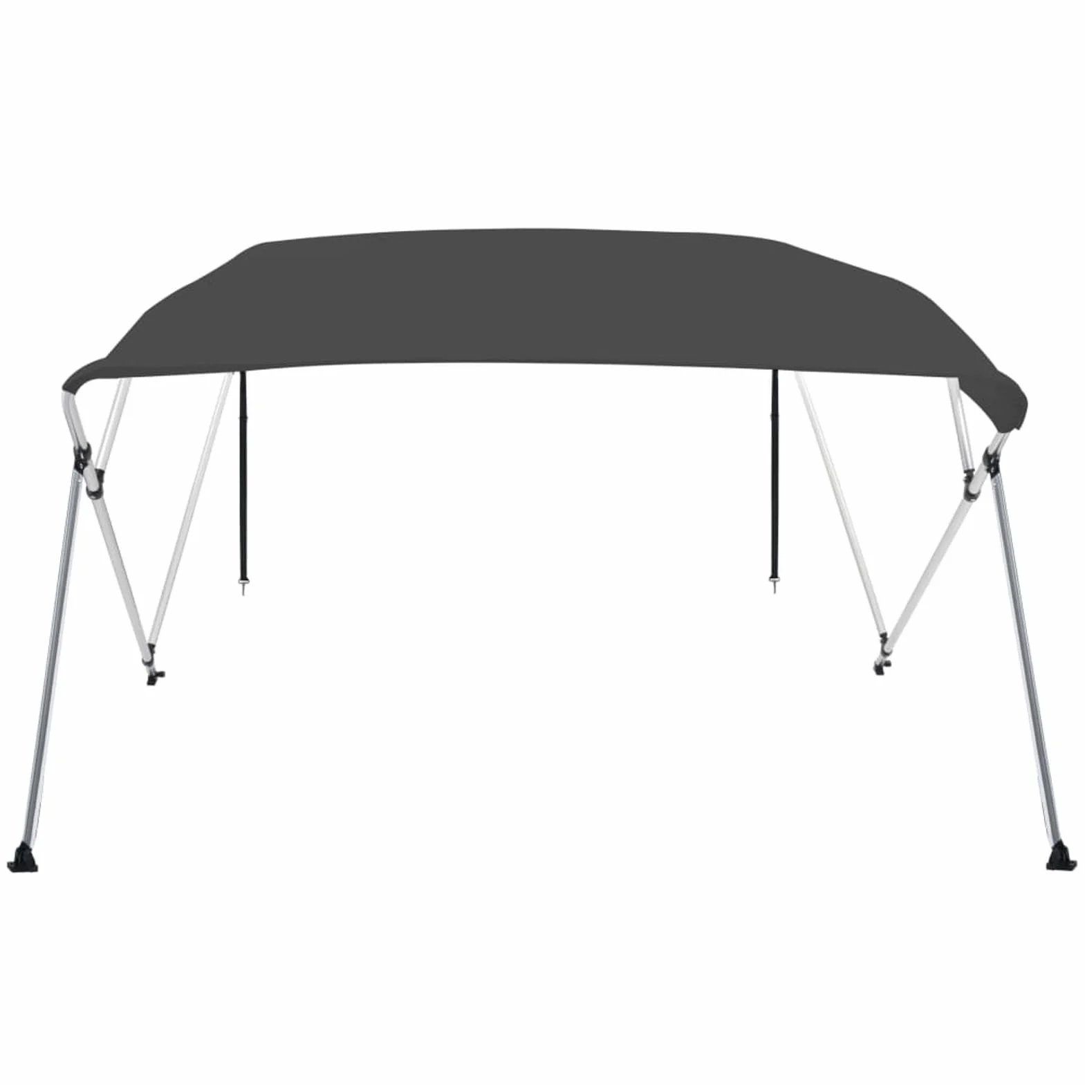 Toldo Bimini 4 Arcos 243x210x137 cm Antracita para Barcos Protección Sol Lluvia