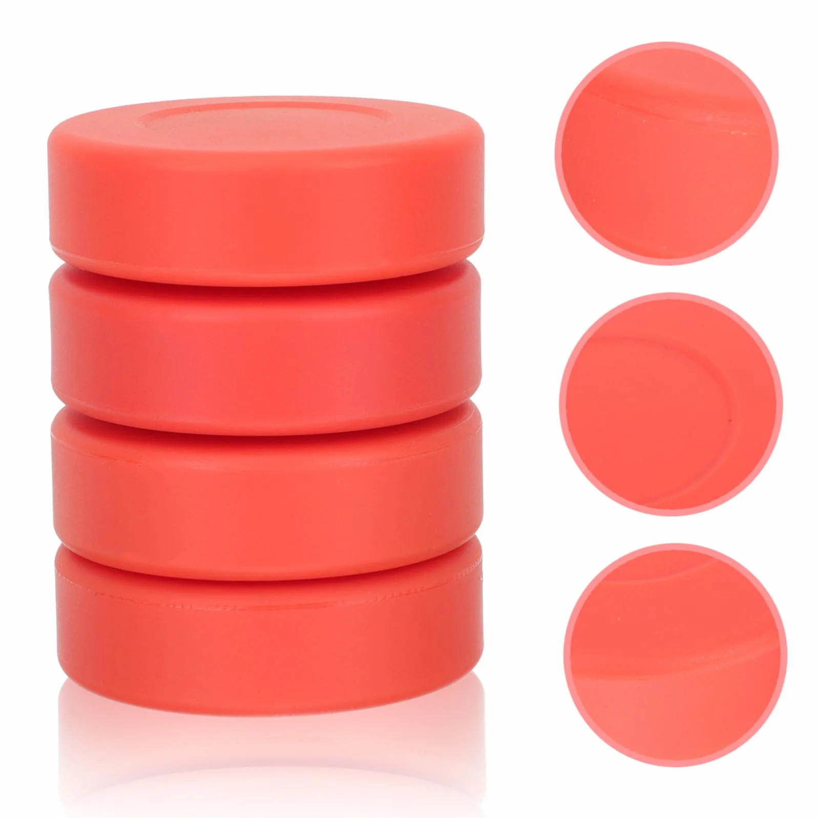 UPKOCH Disco de Hockey sobre Hielo 4 Piezas PVC Ajustable Superficie Mate Entrenamiento