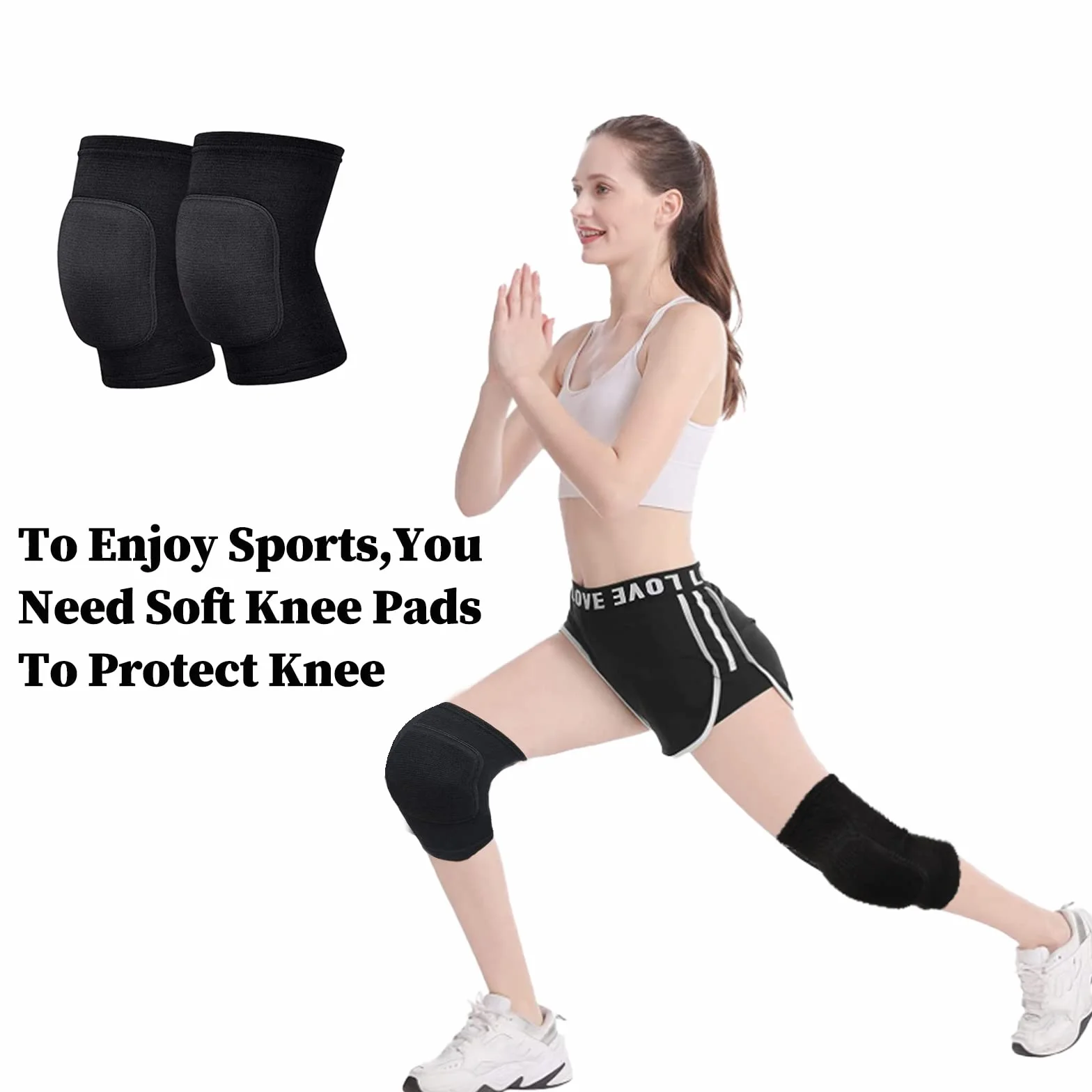 Rodilleras elásticas de apoyo para voleibol, baloncesto, running, fútbol
