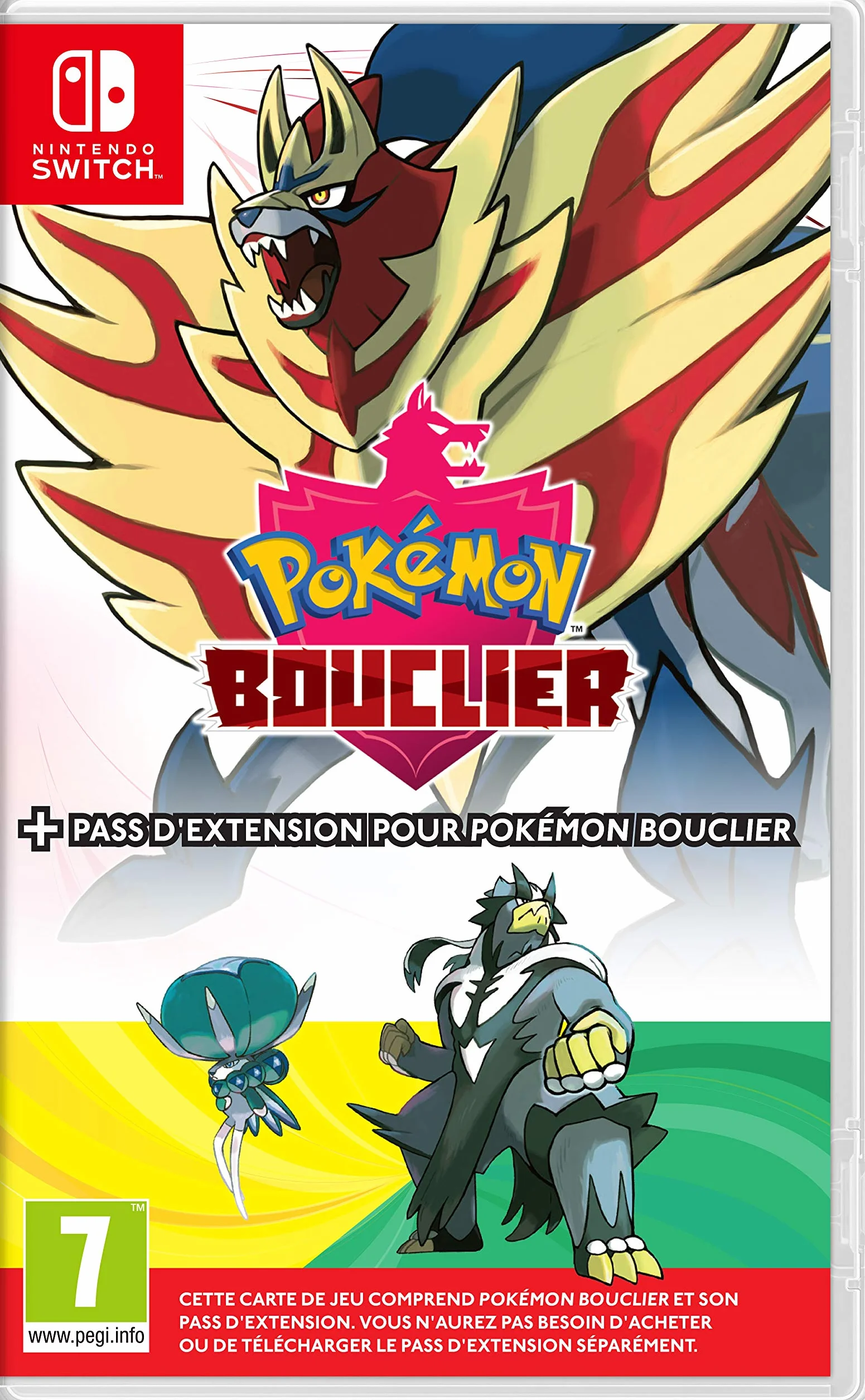 Nintendo Pokémon Bouclier + Pass d’Extension pour Pokémon Bouclier Bundle Allemand, Anglais, Coréen, Espagnol, Fran