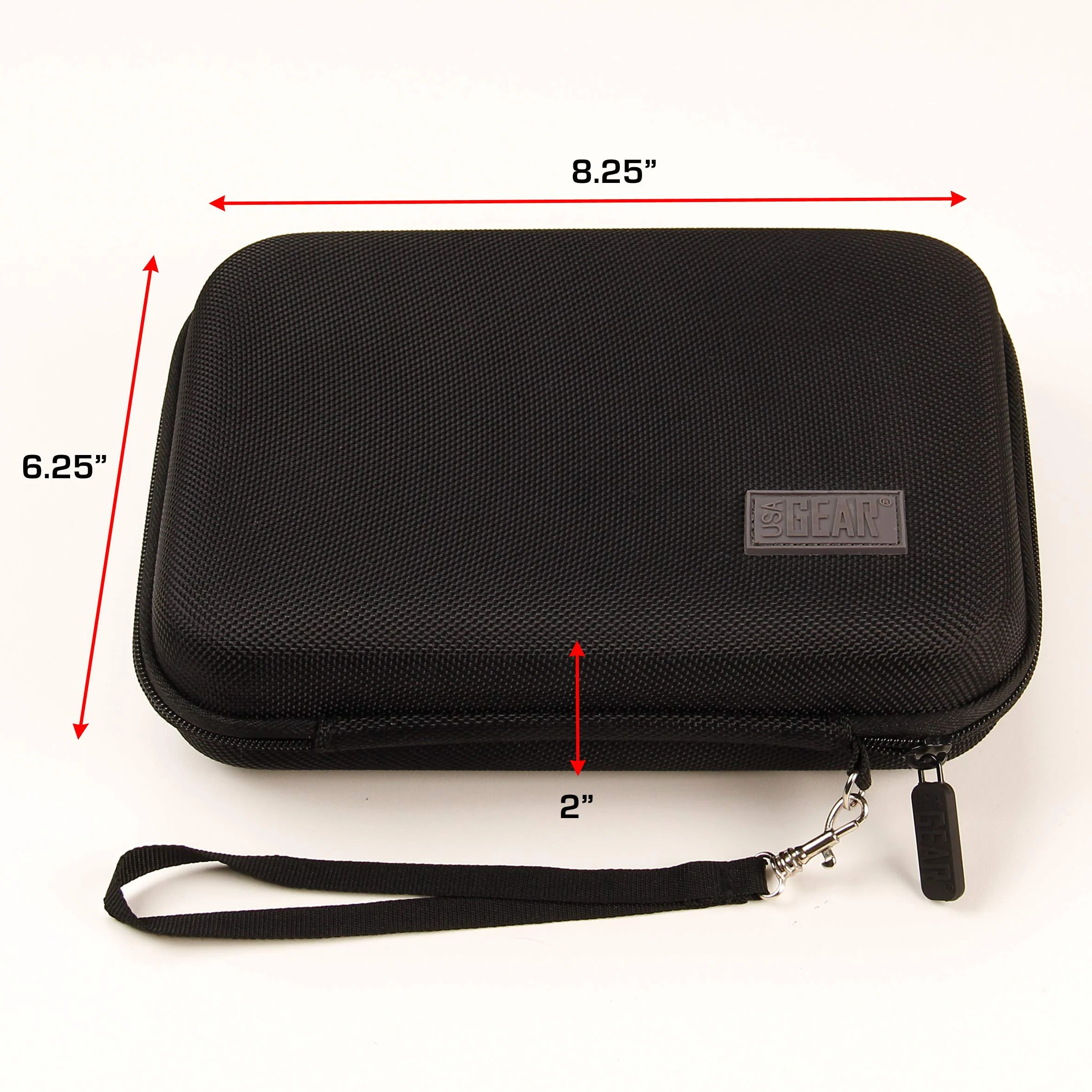 USA Gear - Funda rígida para Dardos (8 Dardos y Accesorios, Puntas, Ejes y Volantes, Compatible con Dardos de Punta Blanda y Punta de Acero, Color Negro