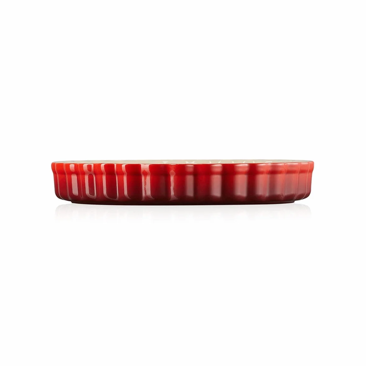 LE CREUSET Molde tarta de cerámica de gres, 24 cm, 1, 14 L, Cereza, 71120240600001