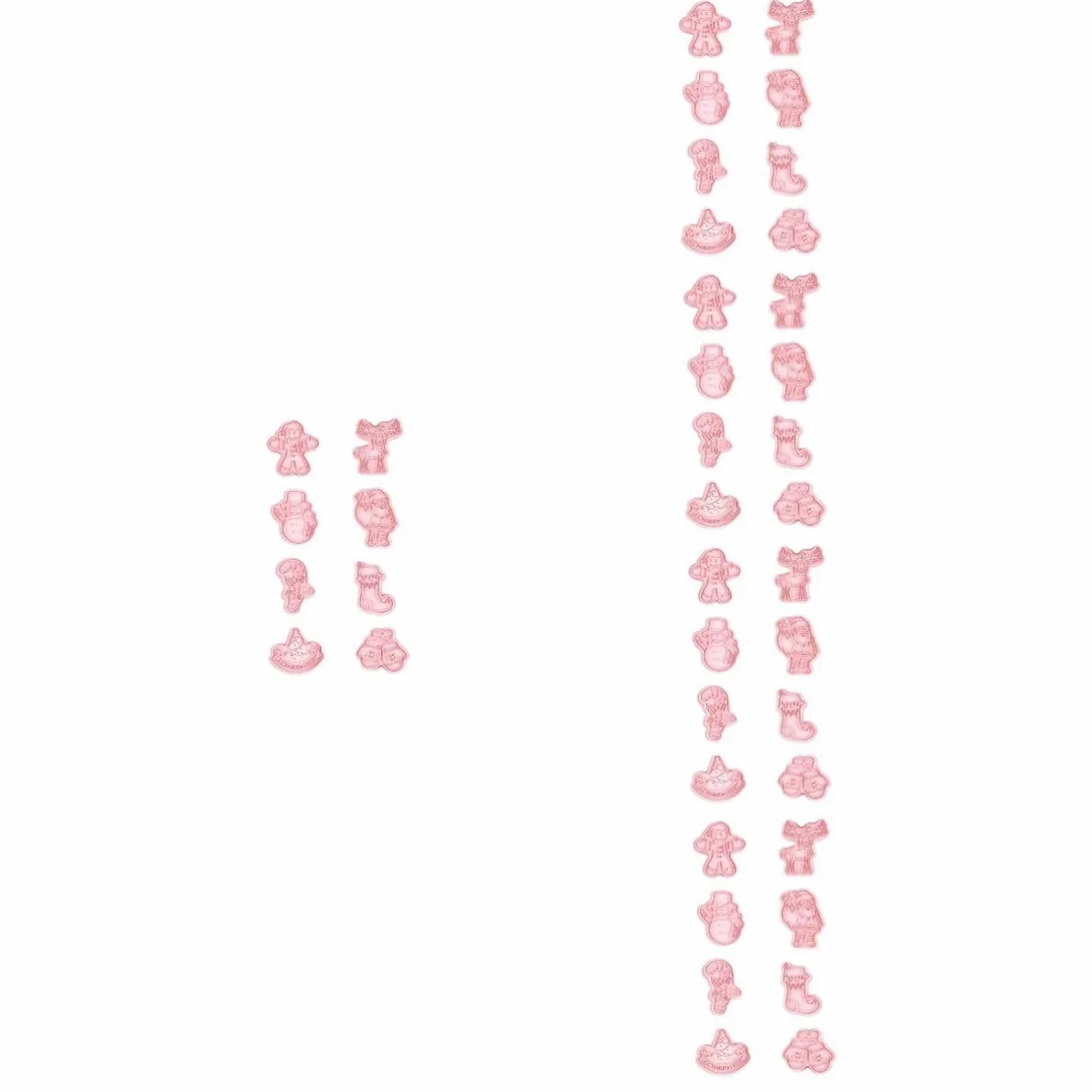 Cabilock 5 Juegos Molde De Galletas Decoraciones De Pastel De Galletas Equipo Navidad Pequeños Cortadores De Galletas Oro Cortador De Galletas De Caldero Día Festivo Rosa Páginas 8 Uds * 5