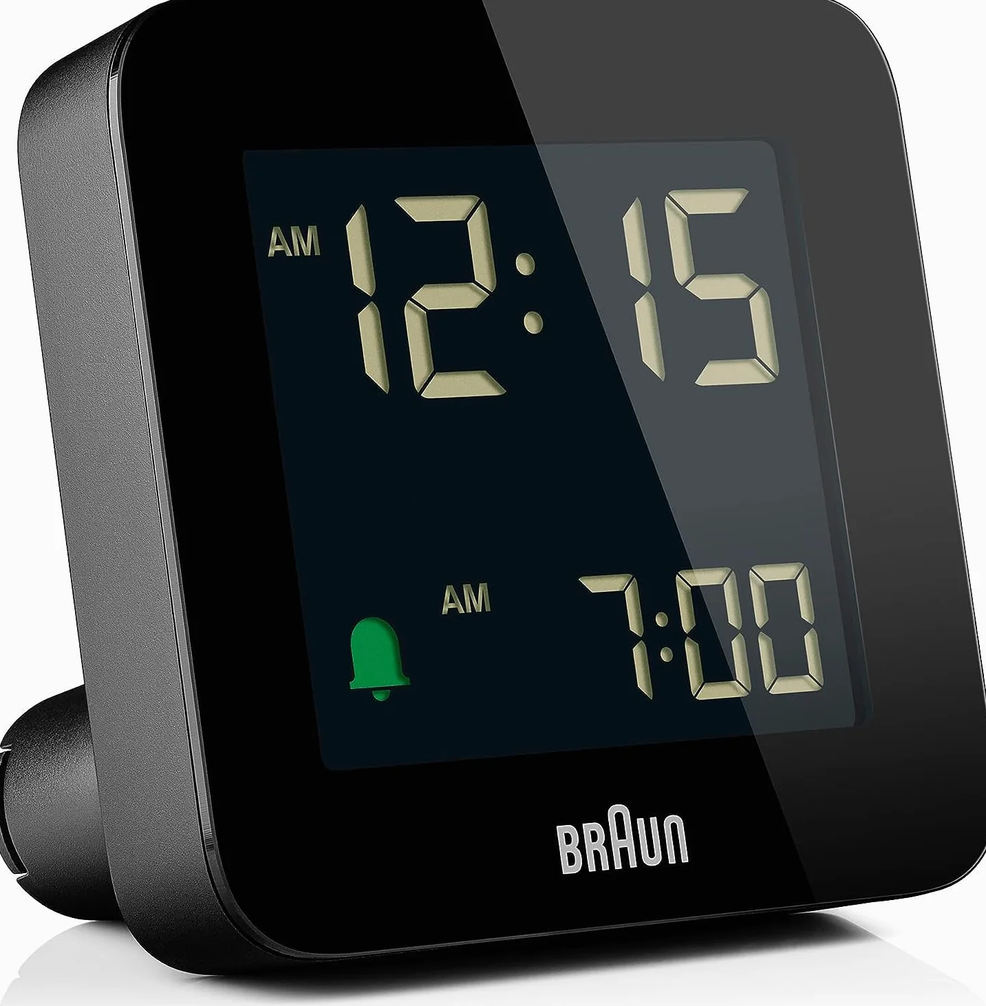 Braun Reloj Despertador Digital Snooze, Pantalla LCD Negativa, configuración rápida, Alarma Crescendo Beep en Negro, Modelo BC09B
