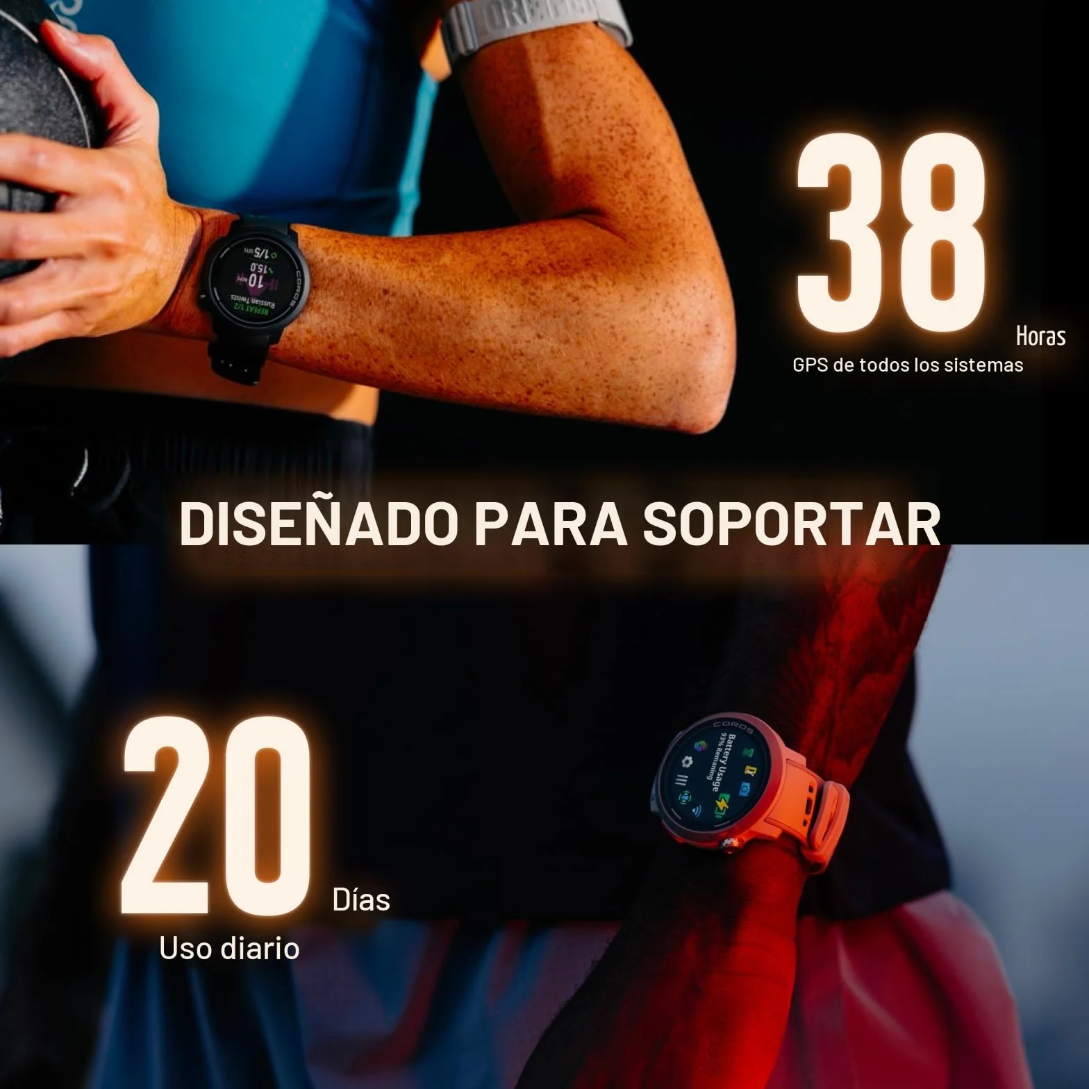 COROS Pace Pro Reloj Deportivo GPS 1,3 Pulgadas AMOLED Pantalla táctil 20 días Batería Negro