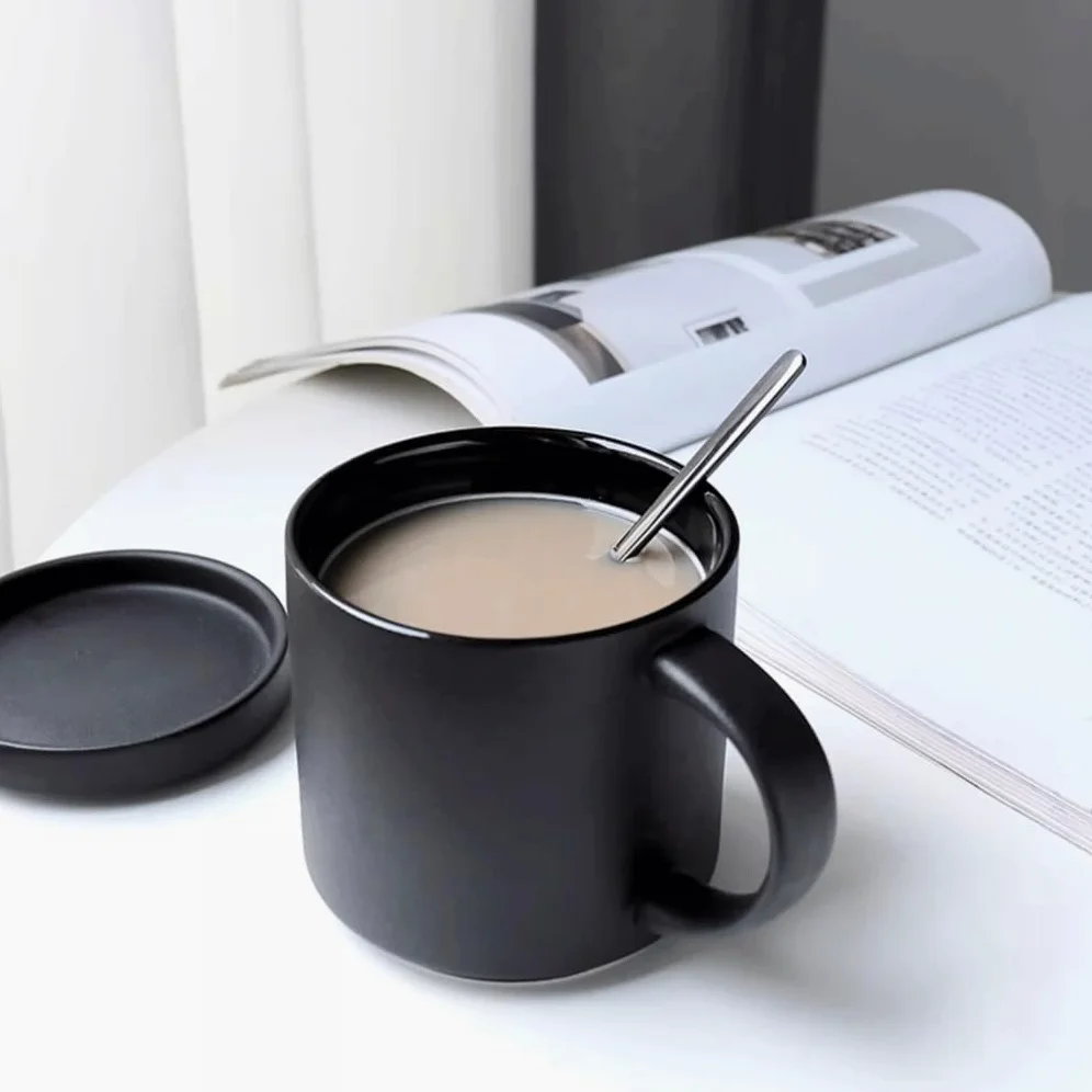 ENGENDER Tazas Cafe Taza De Cerámica Simple, Taza De Café De Oficina, Taza De Té Retro, Taza De Agua De Gran Capacidad Mug Cups(B)