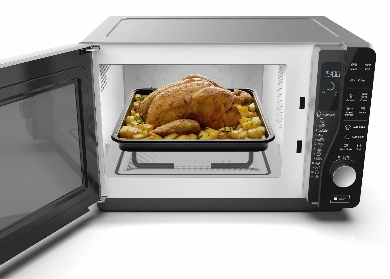 Whirlpool MWF 427 SL Encimera - Microondas (Encimera, Microondas combinado, 25 L, 800 W, Botones, Tocar, Negro, Plata)