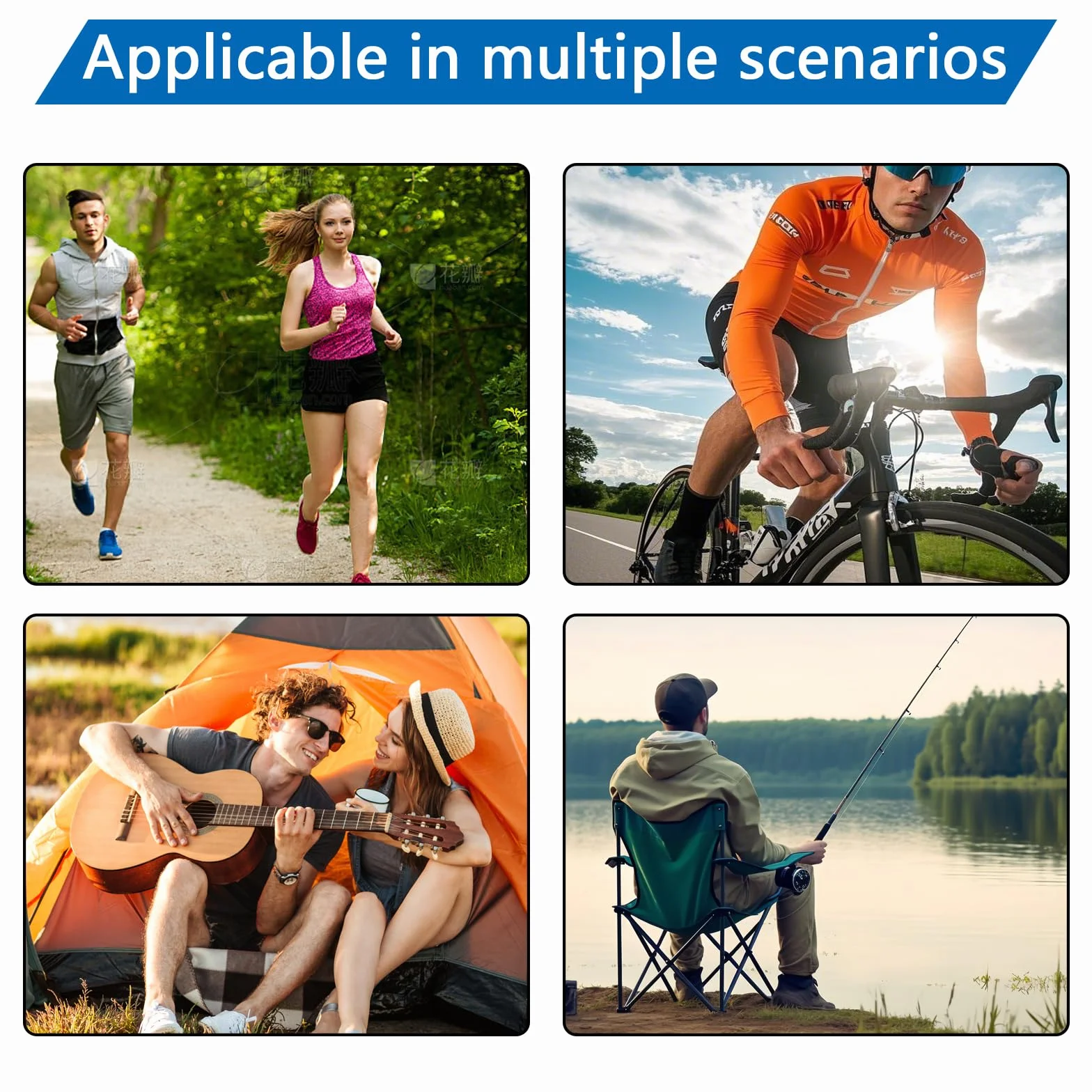 Riñonera Negra Impermeable Moto Bolsa Pierna Ajustable Multiusos para Acampada Senderismo Ciclismo Running