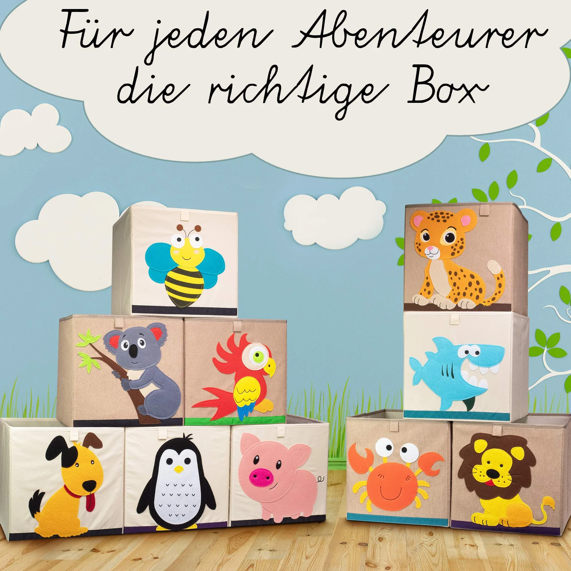 Caja de almacenamiento infantil cerdo claro