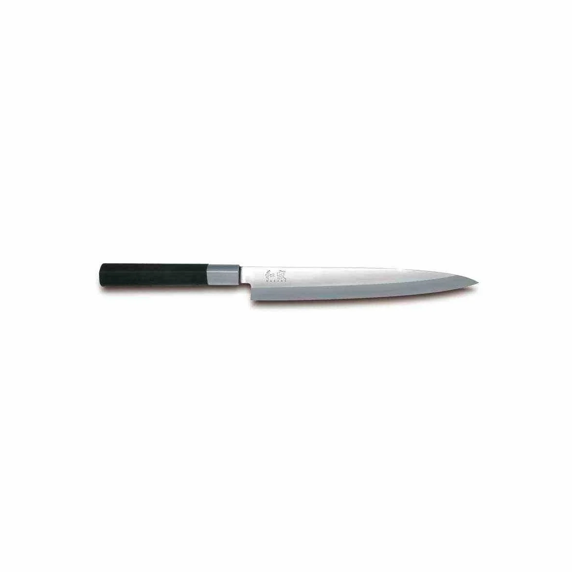 KAI Wasabi Black Yanagiba 24,0 cm longitud de la hoja - acero inoxidable 6A/1K6 pulido 58 (±1) HRC - mango de polipropileno negro - cuchillo de sushi cuchillo de sashimi - Hecho en Japón