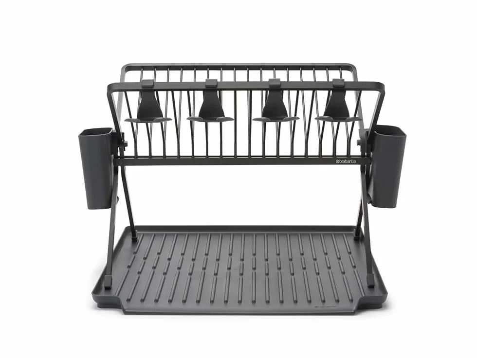 Brabantia Escurreplatos Plegable Grande - Gris Oscuro