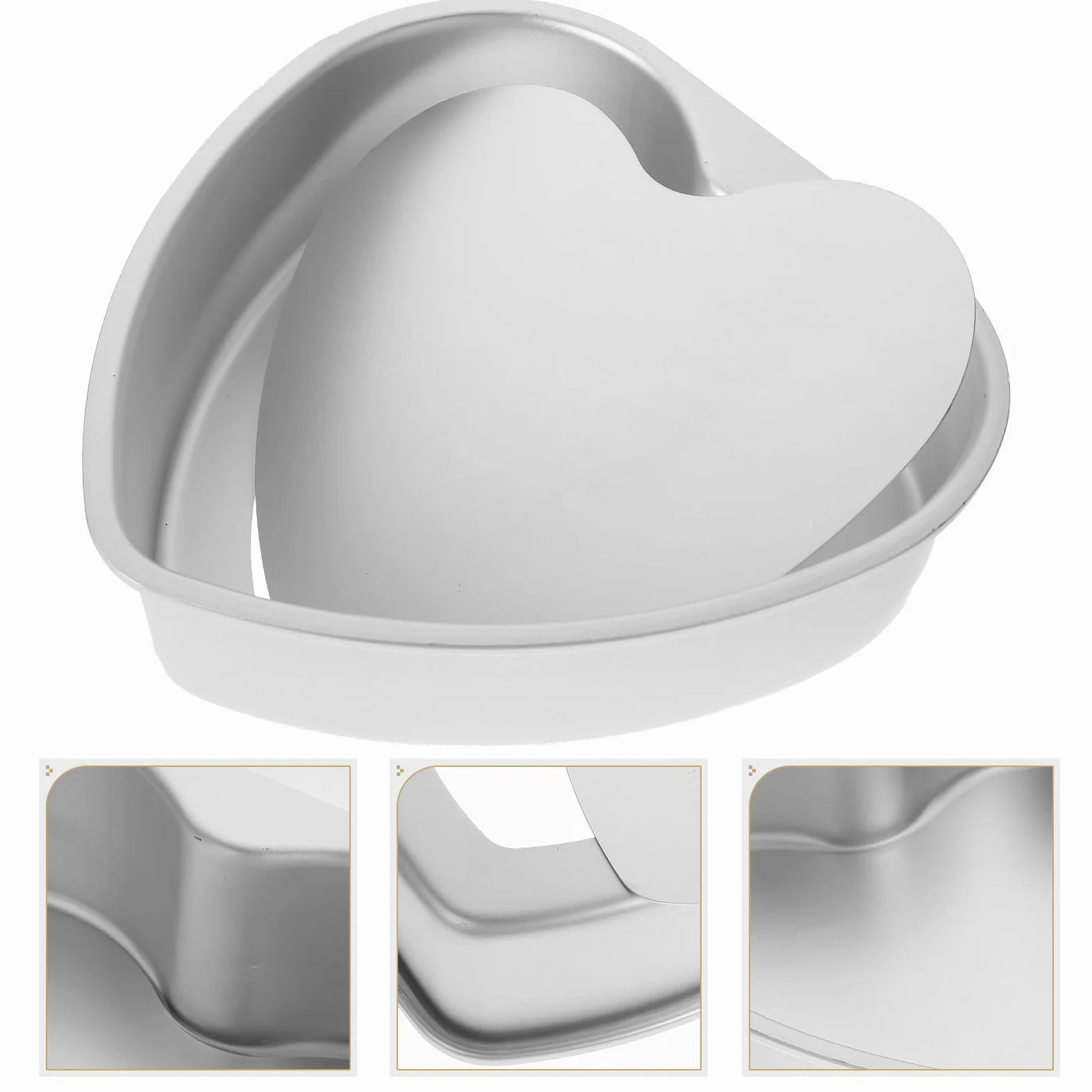 Artibetter Molde para Pastel de 8 Pulgadas en Forma de Corazón Molde Desmontable Antiadherente para Repostería DIY Utensilio de Cocina Resistente a Altas Temperaturas Adecuado para Tartas