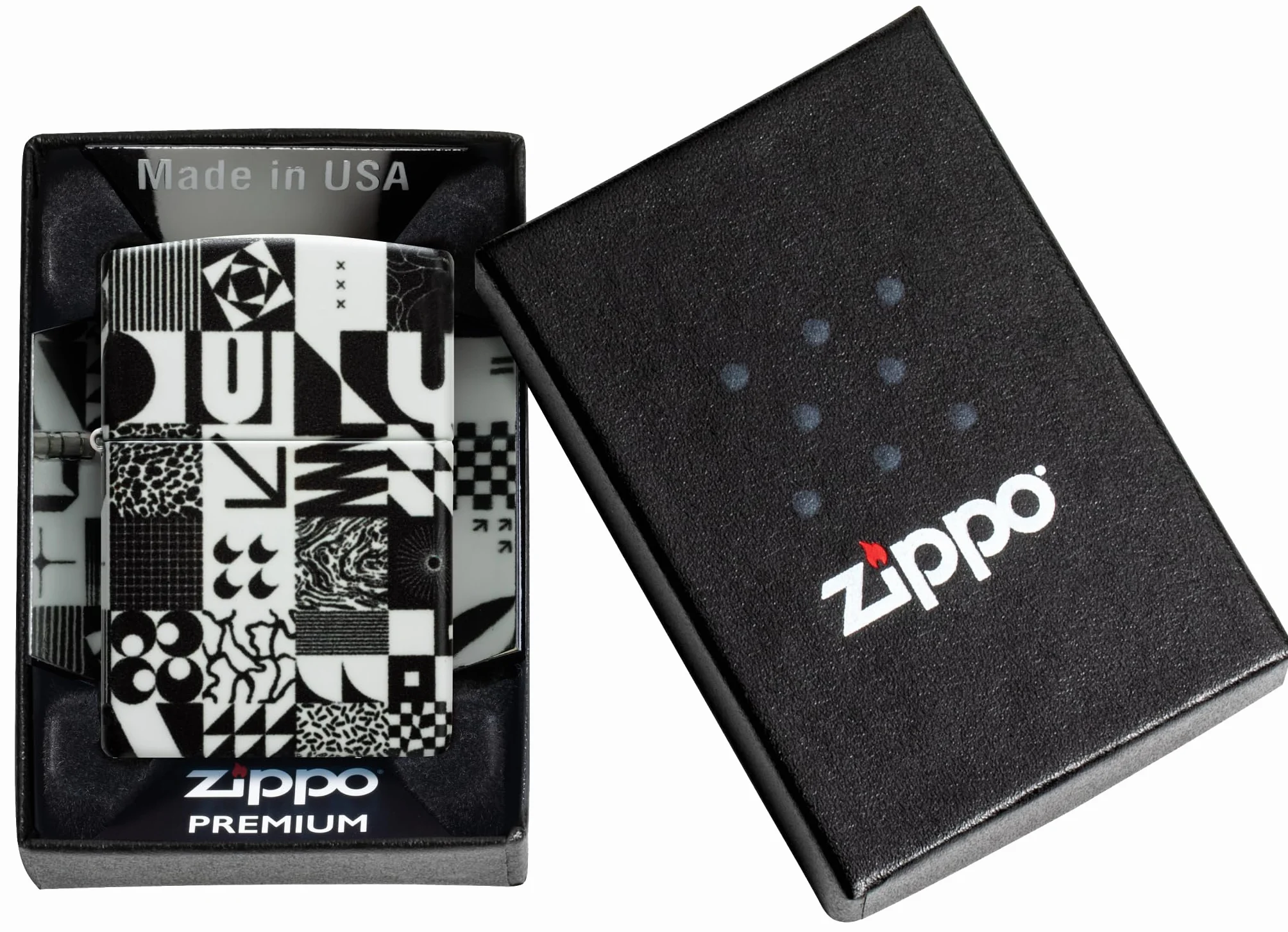 Encendedor Zippo a Prueba de Viento - Abstract Pattern, 540°, Color Image - Recargable - Reutilizable - Diseño a Prueba de Viento - Caja Regalo - Fabricado en Estados Unidos