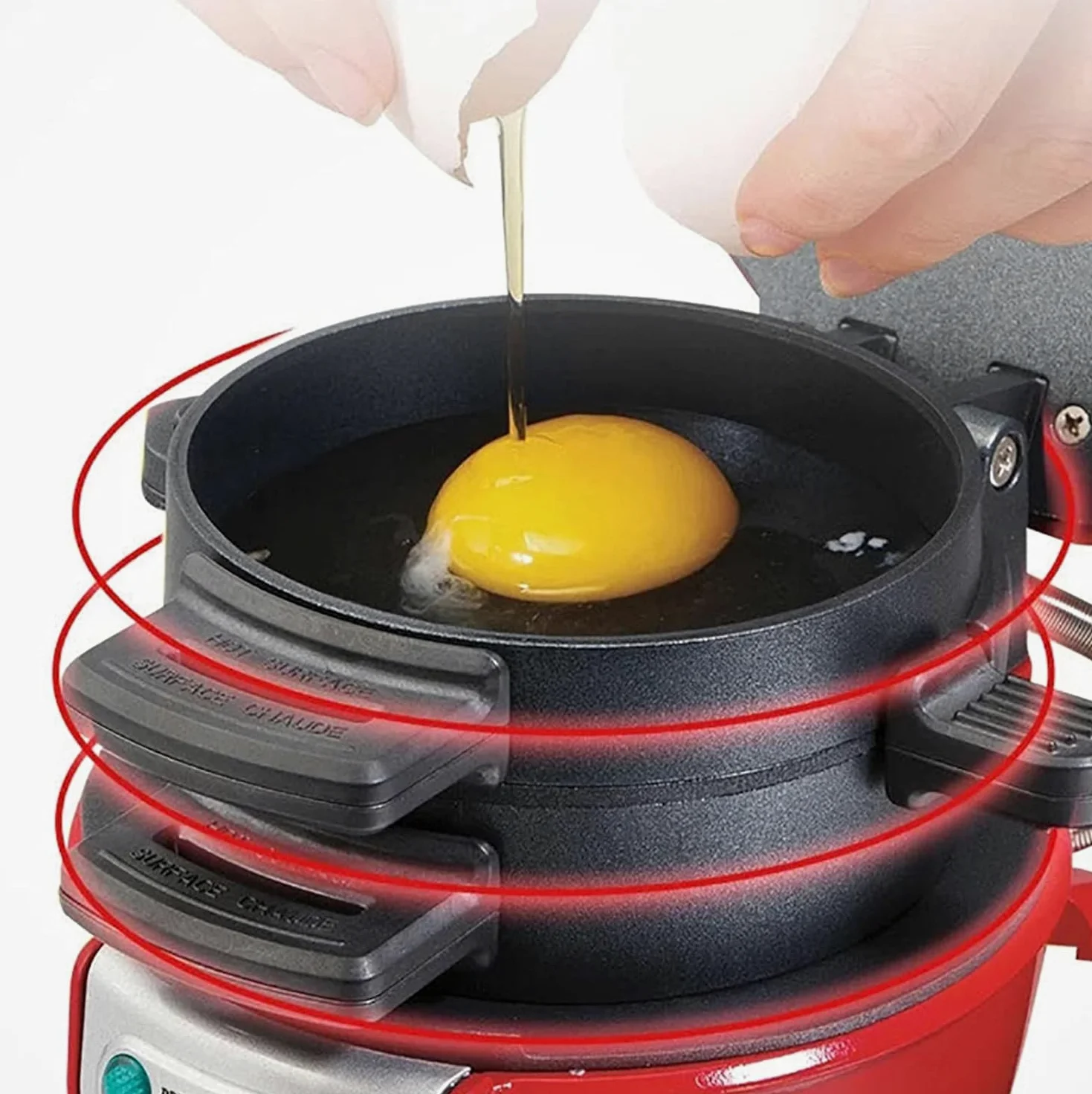 Prensacomercial para hamburguesas,sandwichera de desayuno doble con revestimiento antiadherente extraíble y lavable, completa en 5 minutos,para hacer un panini sándwich hamburguesa