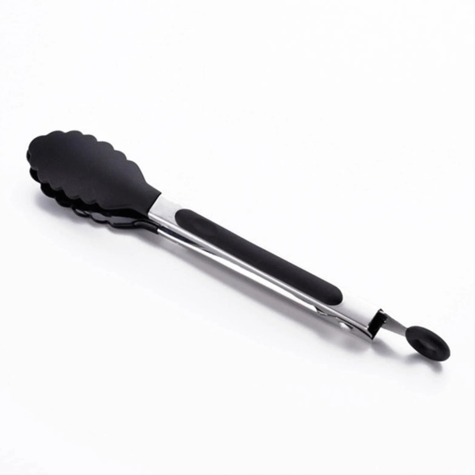 Pinzas de Silicona para Alimentos, Pinzas de Cocina de Acero Inoxidable, Pinzas de Silicona para cocinar, Herramientas para Barbacoa, ensaladas, Parrilla, Accesorios de Cocina (Negro)