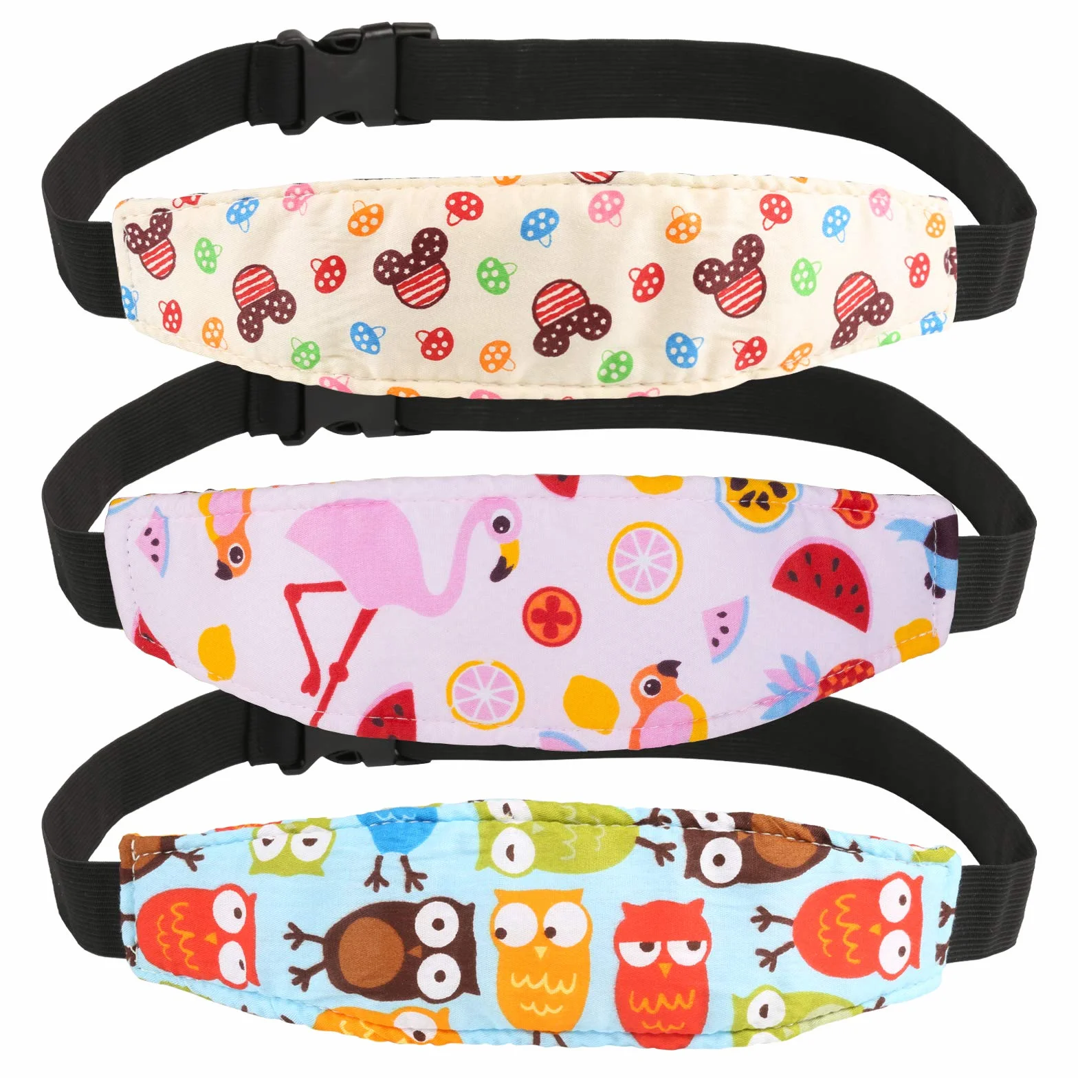 Kesote 3 Soporte Seguridad para Cabeza de Niños Cinturón Ajustable para Silla de Coche Correa de Seguridad para el Asiento del Coche