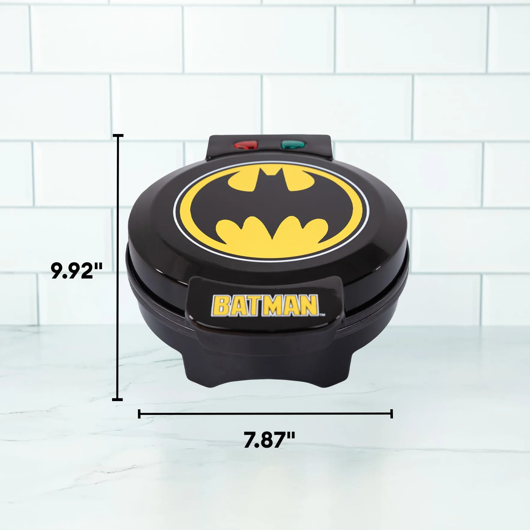 Uncanny Brands - Gofrera Logo Batman - Impresión en el gofre - Enchufe Europeo - Licencia DC Comics - Facil de usar y limpiar - Hogar y cocina - Heroes