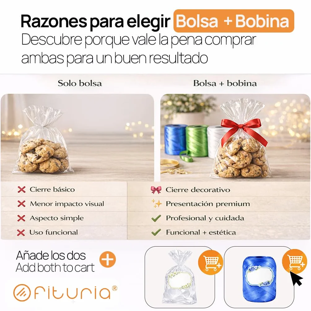 Ofituria Bolsas Celofán Transparente 6 x 8 cm, Bolsas Transparentes para Chuches y Regalos – Bolsas Plastico Transparente para Cumpleaños Infantiles, bombones y Detalles, 1 Pack (100 Bolsas)