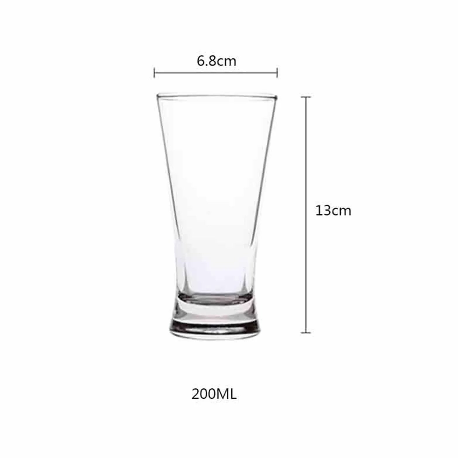 Vasos de vidrio Juego de 6 vasos agua transparentes for beber cerveza Bliss Cristalería de cocina(Pequeño)