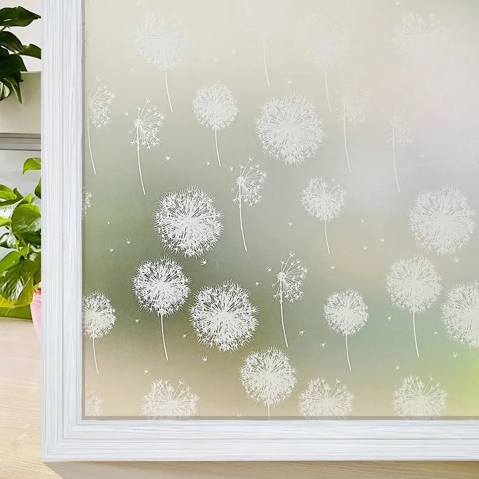 Película para ventanas Película de ventana mate 3D, película autoadhesiva de vidrieras de privacidad, pegatina de ventana esmerilada for puerta de casa Película opaca para ventanas(60 x 200 cm)