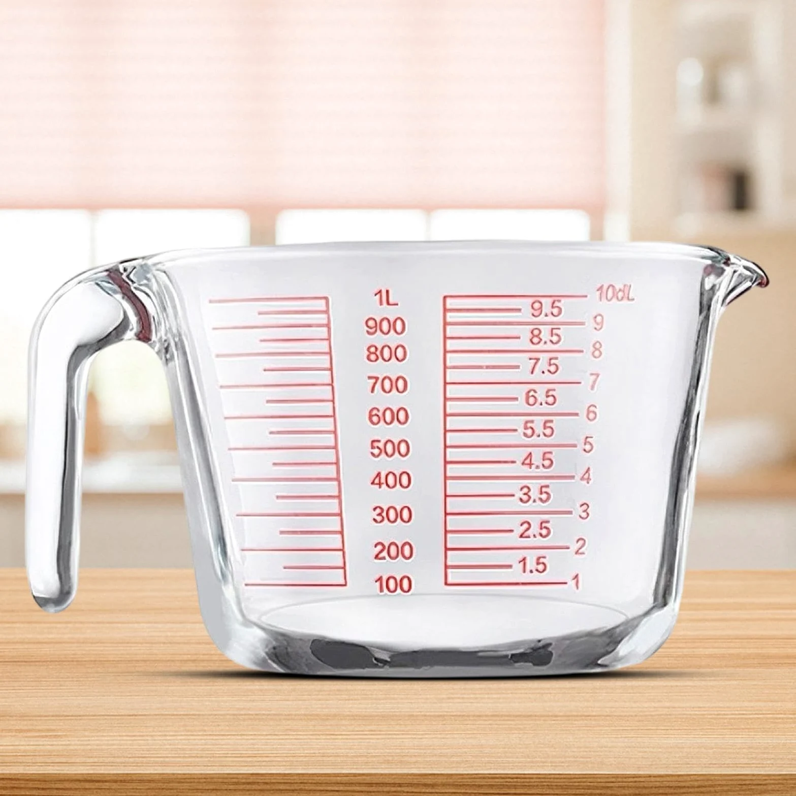 Vasos medidores de vidrio transparente portátil y | Contenedor de medición de líquidos para preparar comidas, cocinar, hornear, cocina, hogar, casa, alimentos de interior
