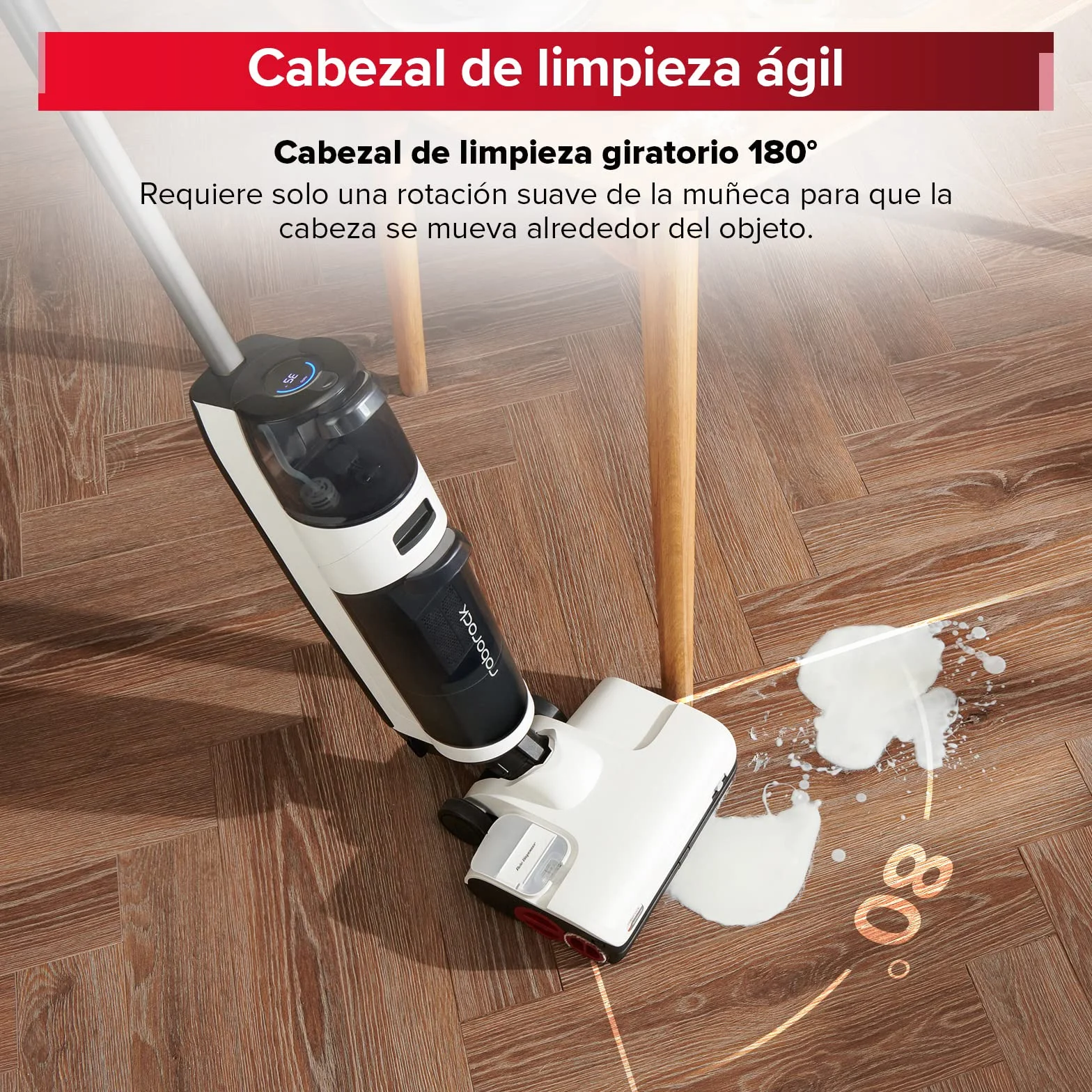 roborock Dyad Pro Aspiradora sin Cable en seco y húmedo, 17000pa Aspirador Escoba de Secado automático y autolimpieza con aplicación Inteligente y Tanques de Agua duales, para Suelos Duros