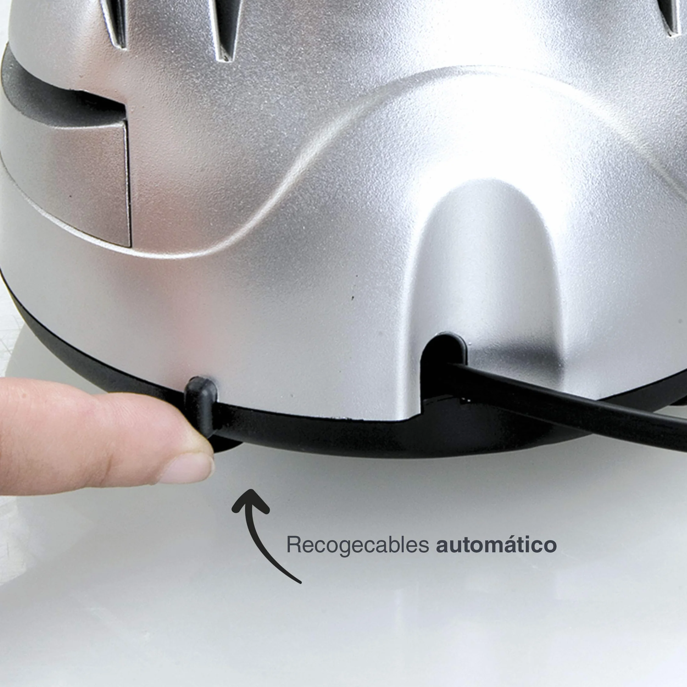 LACOR 69141 Afilador de Cuchillos Eléctrico, Cuatro ranuras con ventosa, Afila Cuchillos, Tijeras, Destornilladores, Seguro y fácil de usar, Potencia 60W, Pequeño y Compacto, Gris, 13 x 15 x 10 cm