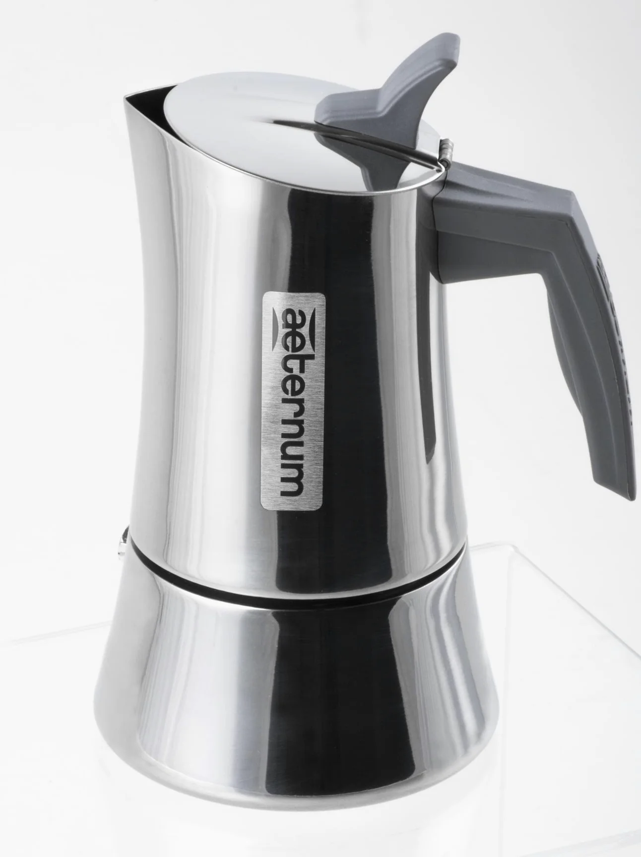 Bialetti Cafetera Divina 6 Tazas, Apta para inducción, Acero Inoxidable, 14 x 11,5 x 20 cm