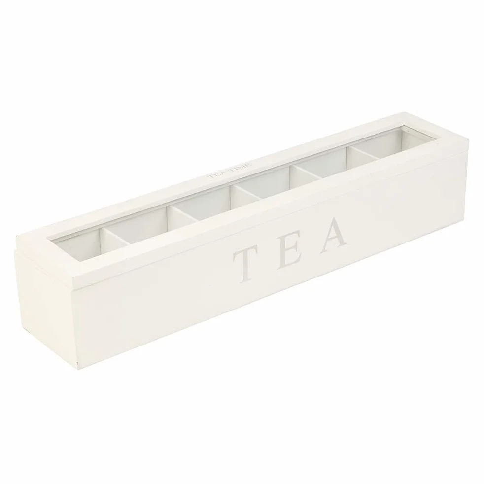 Caja de Almacenamiento de Bolsas de té de café, Recipiente de Almacenamiento de Madera con 5 Ranuras, Organizador de Set de Estilo Retro, para Amantes del té (Black)