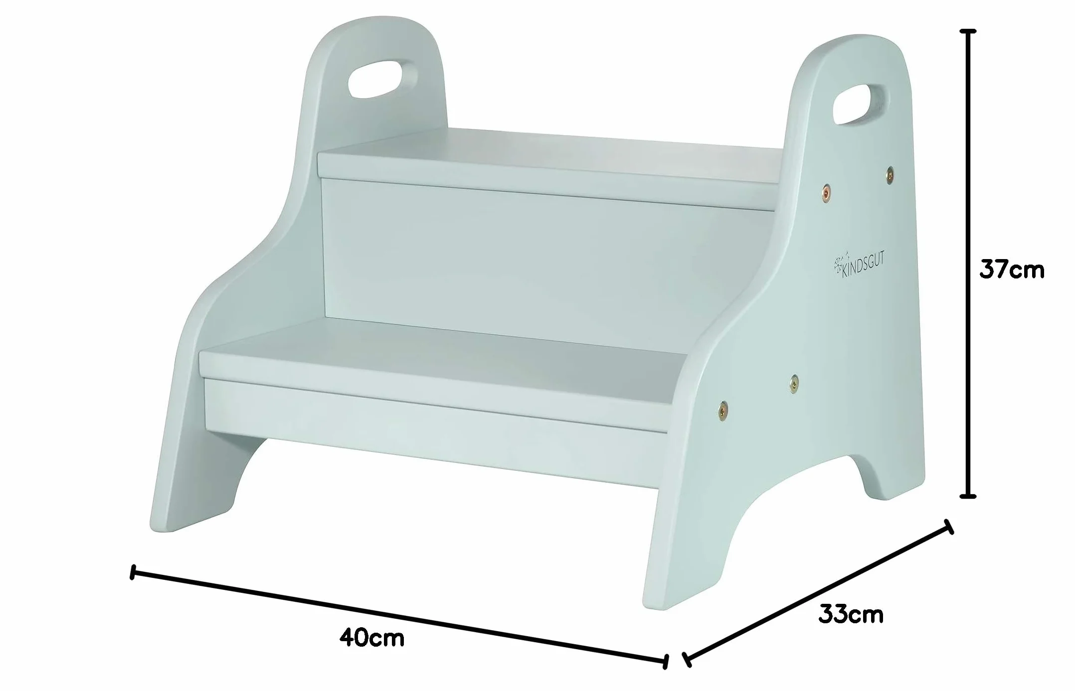 Kindsgut Taburete Escalonado de Madera 2 peldaños Aquamarine