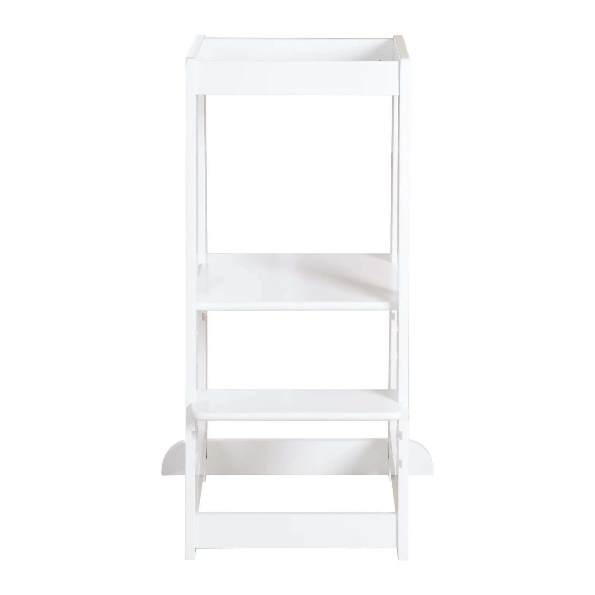 roba Torre de Aprendizaje - Taburete Seguro para Niños - como Ayudante de Cocina - Capacidad de Carga hasta 80 kg - Madera Certificada FSC - Blanco