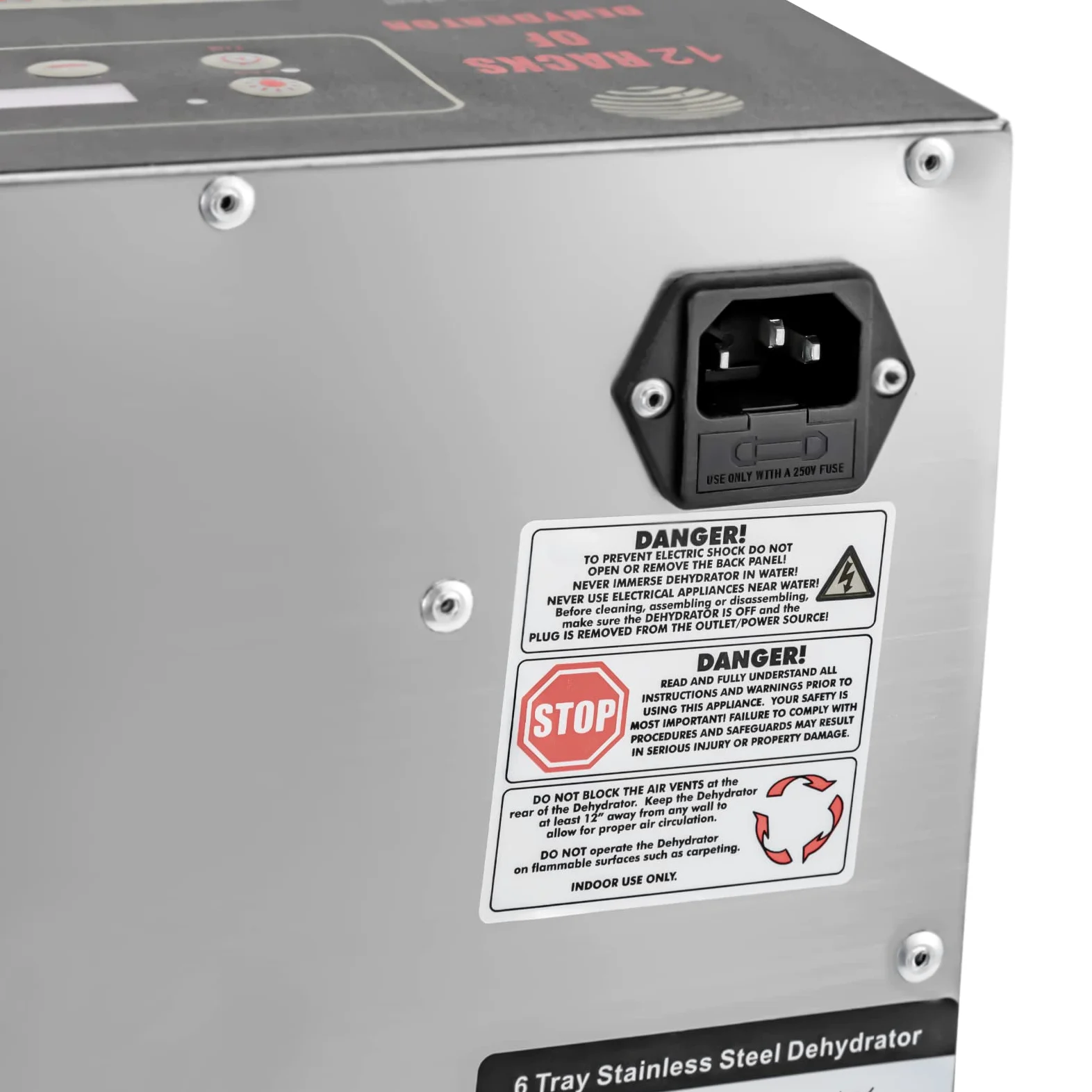 Deshidratador de alimentos, 800 W, secador de congelación para alimentos, acero inoxidable, deshidratador de 30 – 80 ℃, deshidratador, secador de frutas para aperitivos, carne, frutas