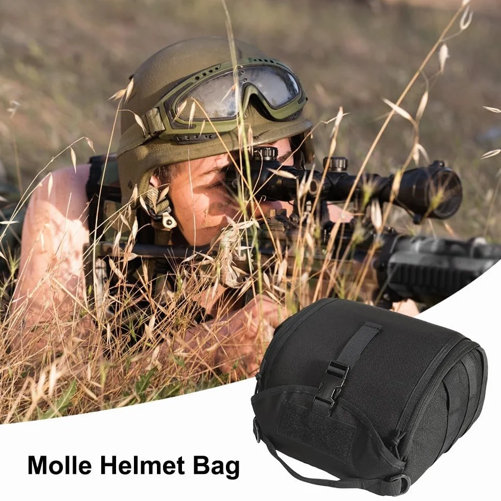 Bolsa para casco deportivo antiarañazos Molle Airsoft acolchada almacenamiento